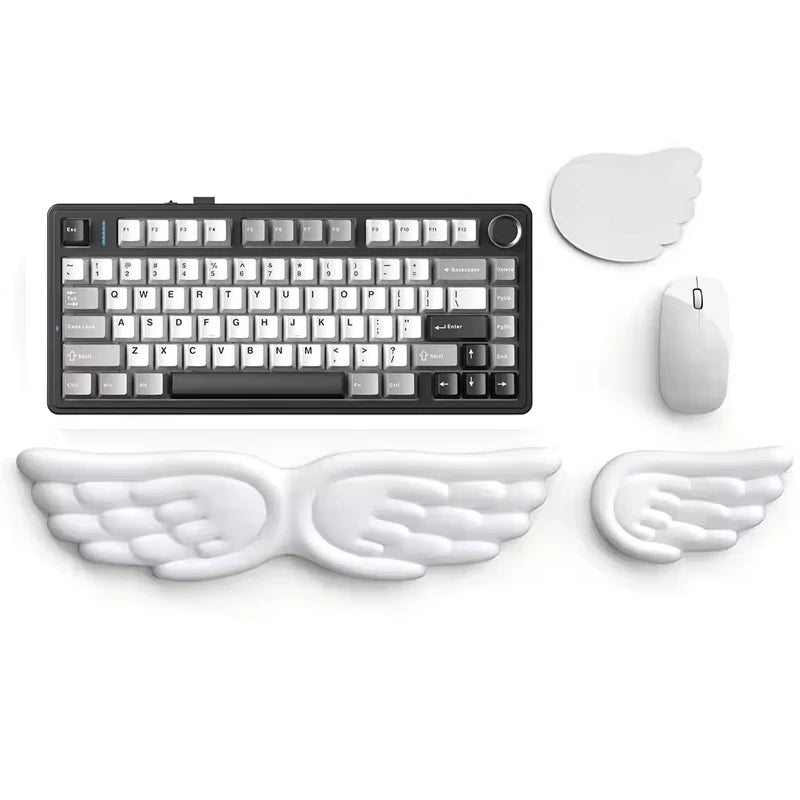 Mechanical Keyboard Mouse Wrist Rest Angel Wing Memory Foam Mouse Cushion Support Pad Wrist Support For Office Computer Laptops