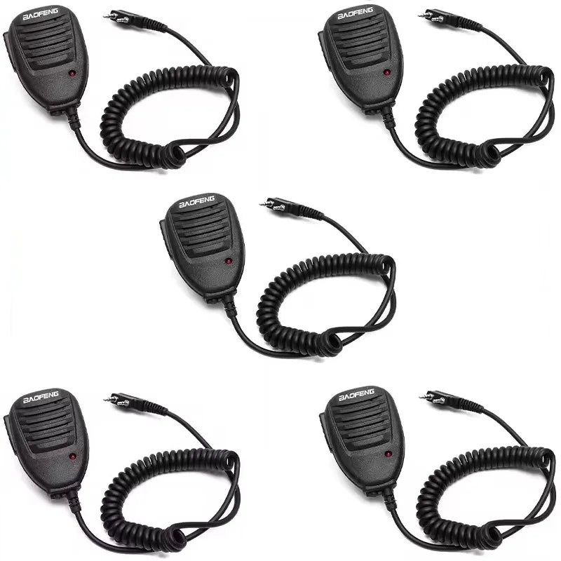 1/2/5pcs Baofeng Microphone Speaker Mic PTT Shoulder For DM-1701 UV-18 Pro UV5RH Ham Radio UV-K5 UV-K6 UV-5RPLUS Walkie Talkie