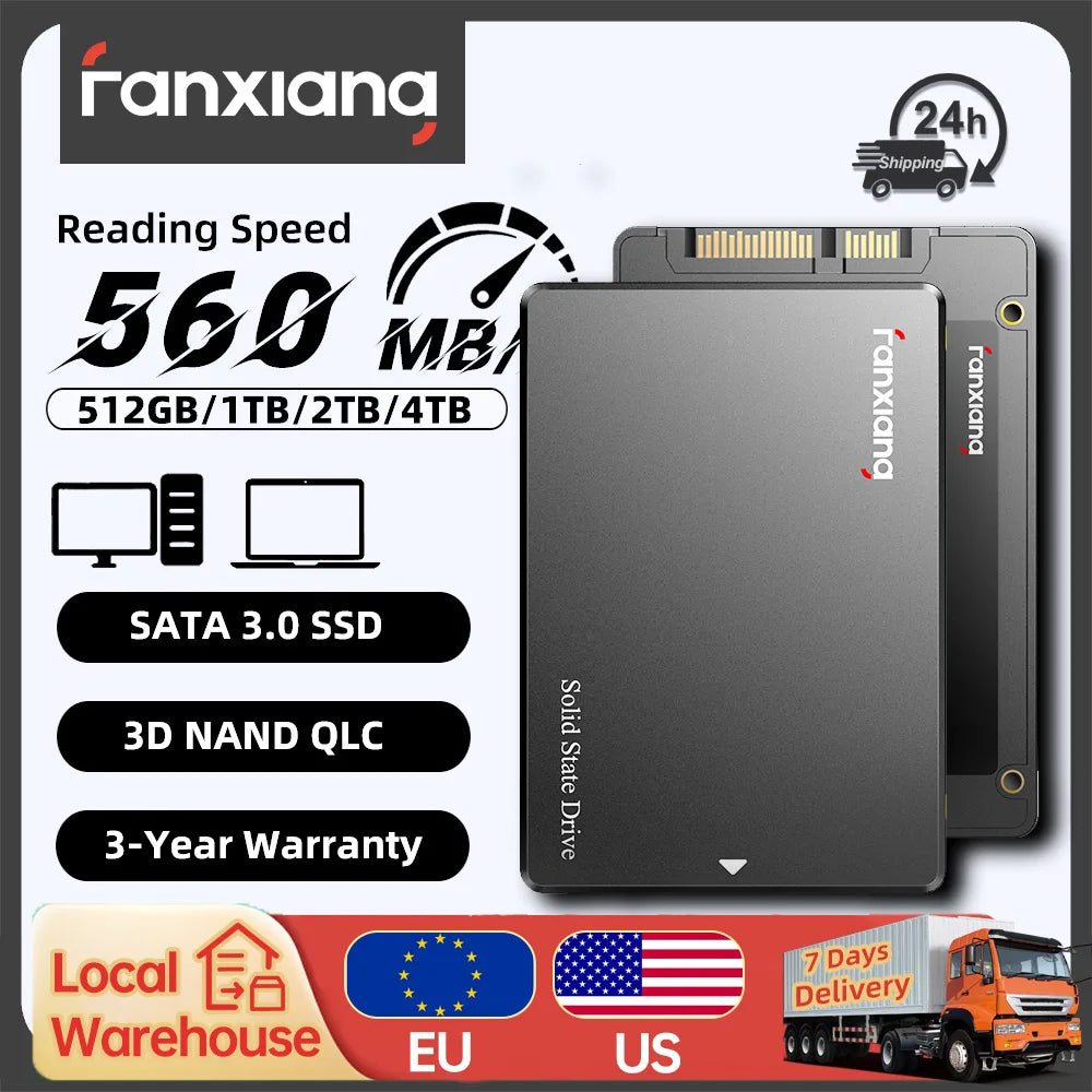 [EU/US Ship] Fanxiang S101Q 2.5 inch SATA SSD 560MB/s Internal SSD 4TB Hard Disk Internal Solid State Disk For Desktop PC Laptop