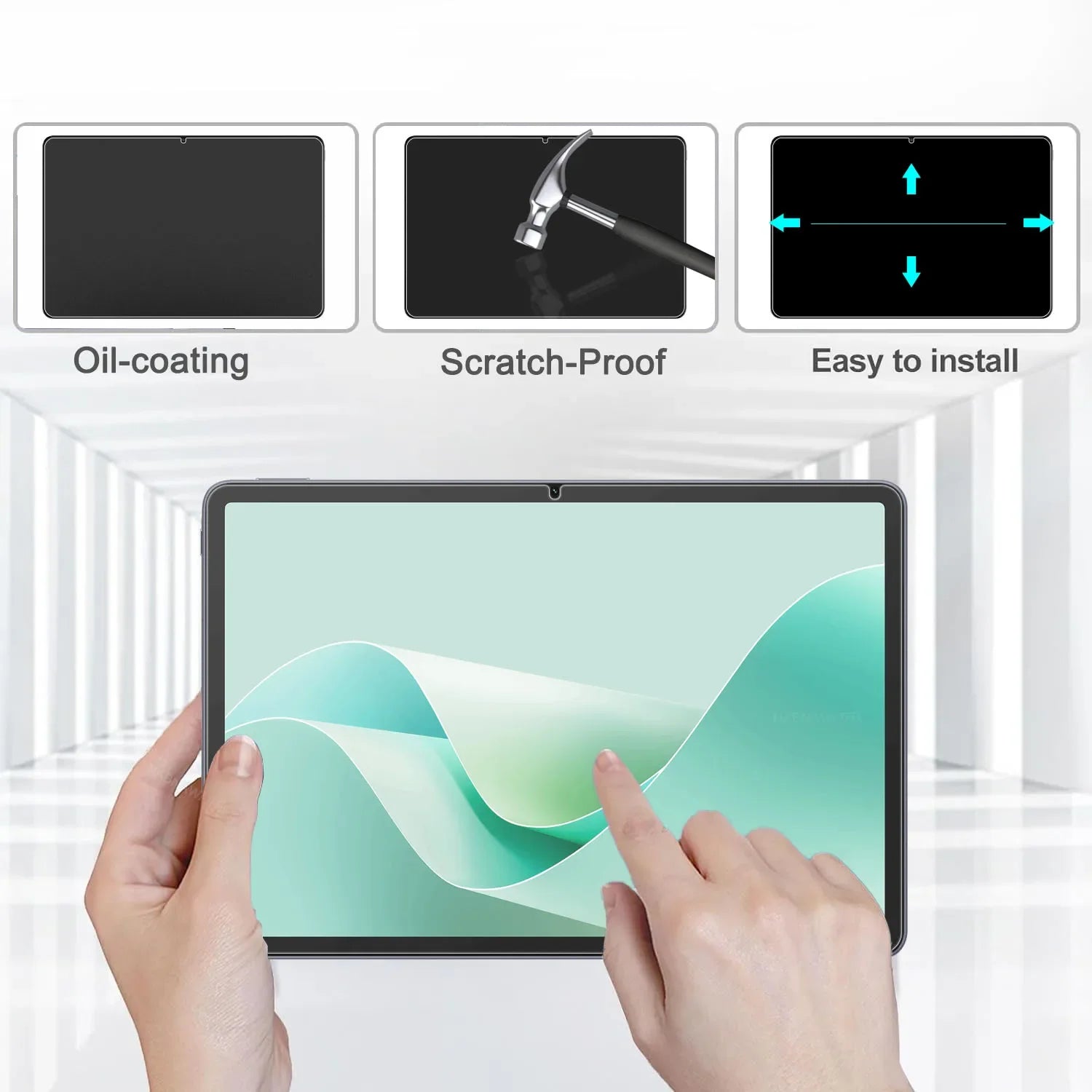 2PCS HD Tempered Glass For Honor Pad X8A 11-Inch Scratch Proof Transparent Tempered Glass  Screen Protector