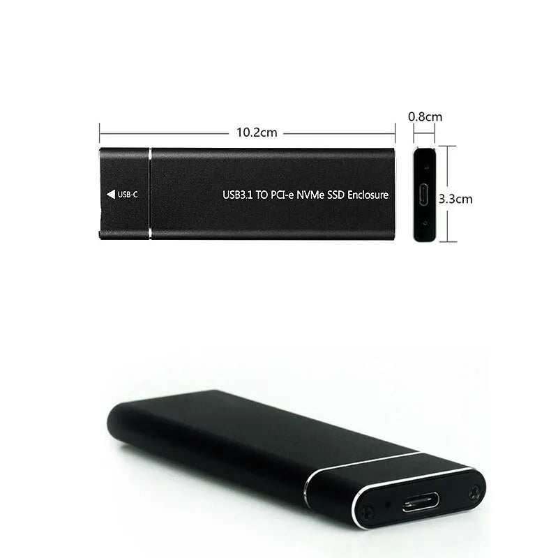 USB3.1 M.2 NVME SSD Enclosure Mobile Case Supports NVME Protocol To Type-C Solid Metal External Hard Disk Case Laptop Phone SSD