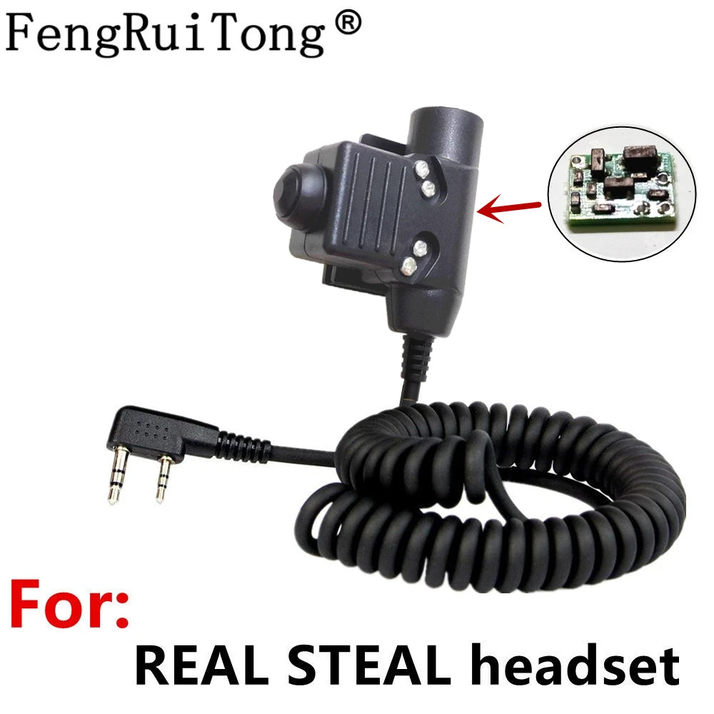 Tactics U94 PTT AMPLIFIED version  for baofeng kenwood for REAL headset Nexus 3M  comtacs/MSA Dynamic MIC headset u94 PTT