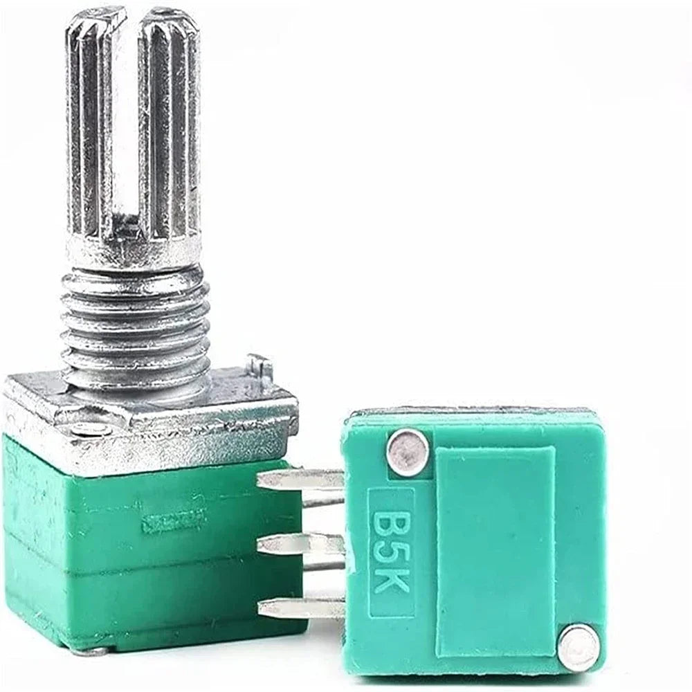5Pcs RK097N 3Pin Potentiometers Industrial Switches B1K 5K 10K 20K 50K 100K 500K Switch Audio Shaft 15mm Amplifier Sealing RK097