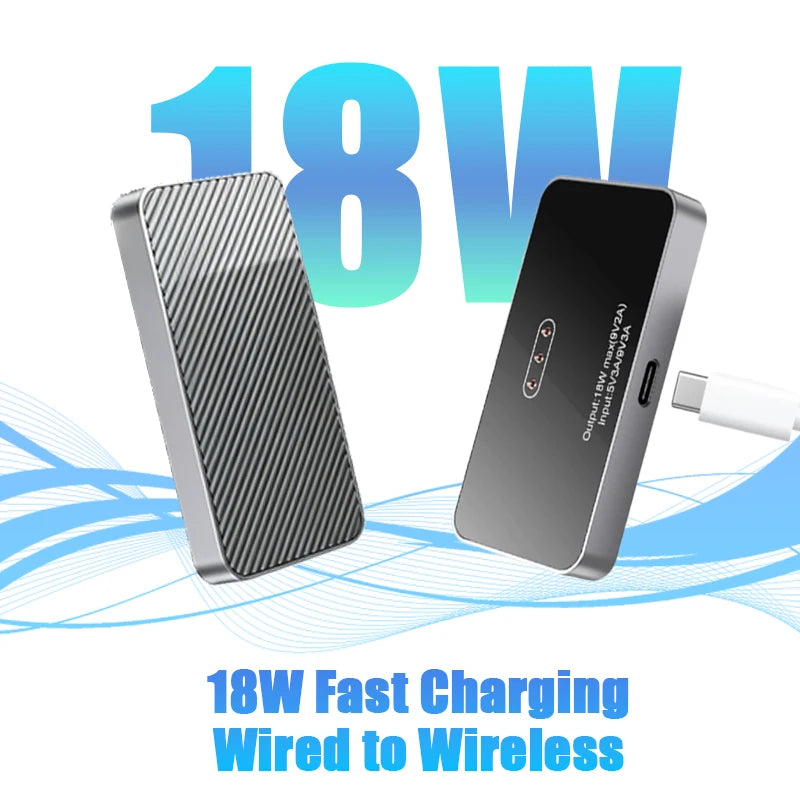 18W Magnetic Wireless Charger for iPad Pro Air 11/12.9/13 inch, Fast Smart Charger with 5.56ft USB-C Charging Cable