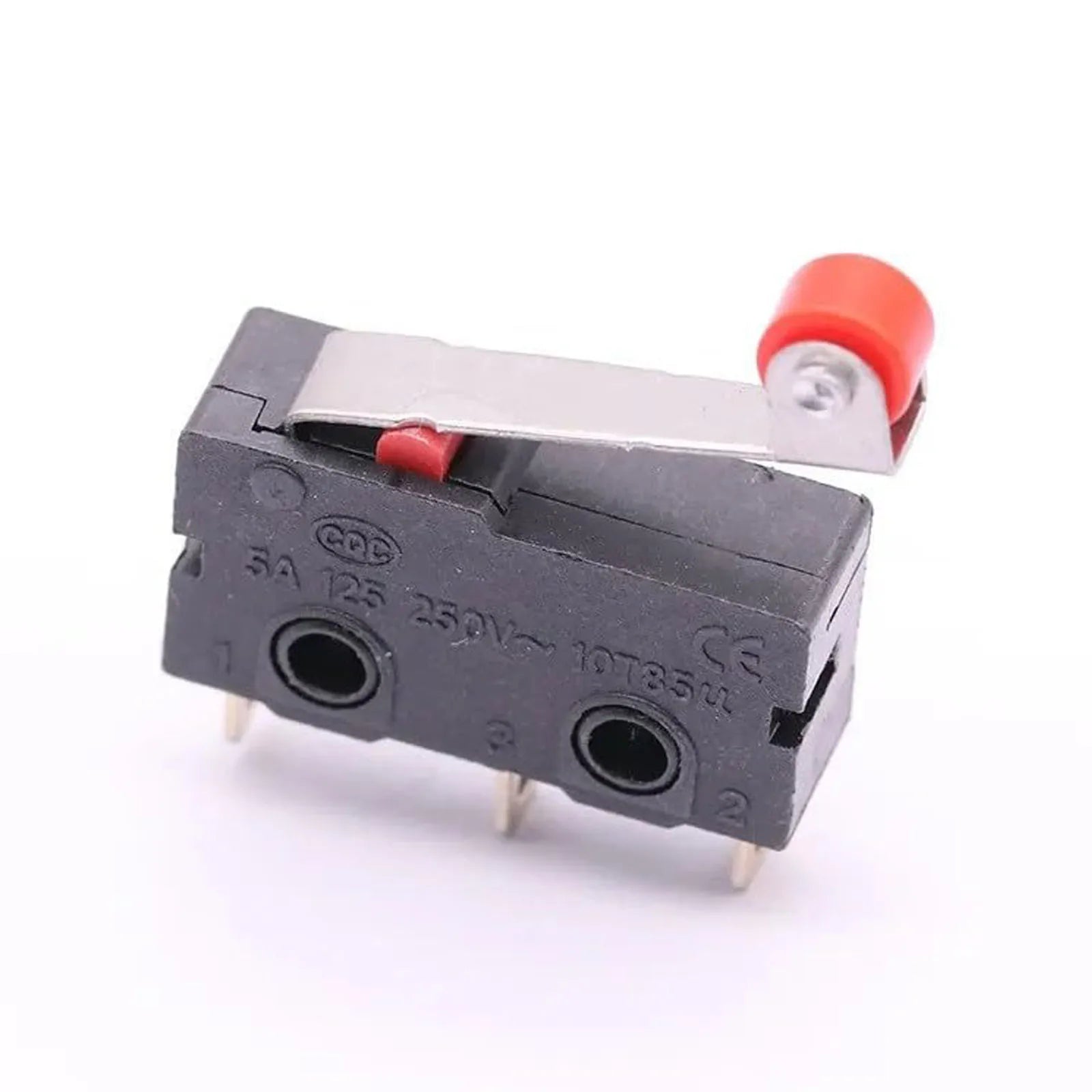 10PCS Micro Limit Switch Normally Open and Close Limit Switch KW12-3 AC 250V 5A SPDT 1NO 1NC 3 Pins Switch with Roller Lever Arm