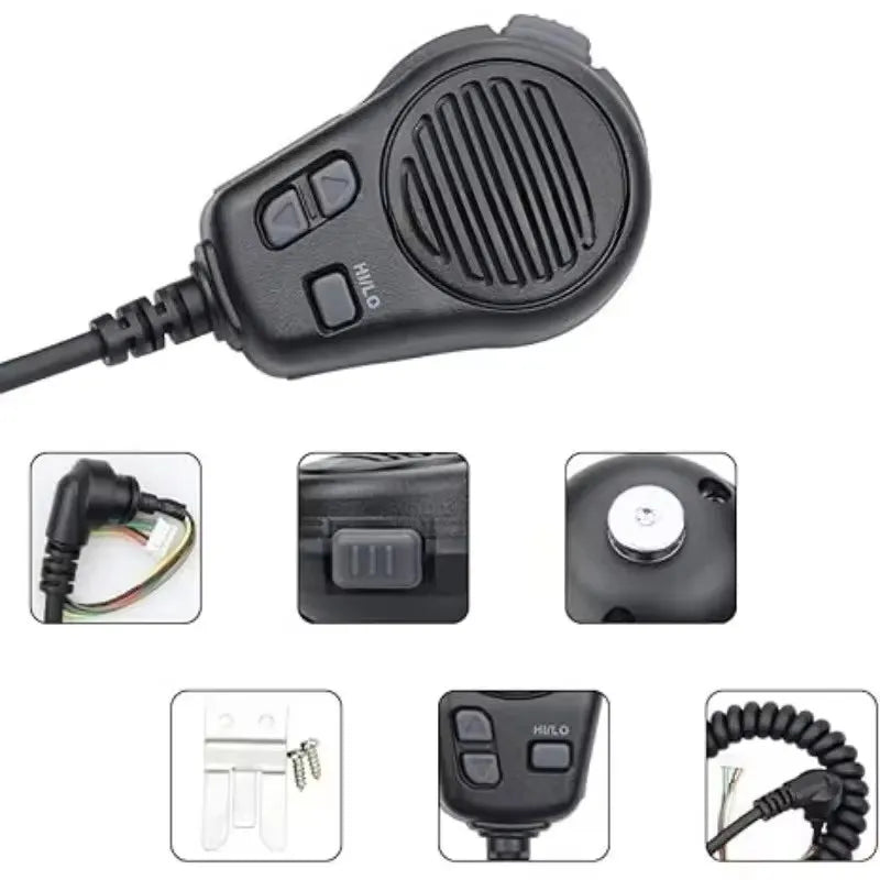 HM-164B Speaker Mic IPX7 Hand Microphone for Icom IC-M200 IC-M304 IC-M59 Marine Maritime Radio IC-M412 IC-M411 IC-M59 IC-M45