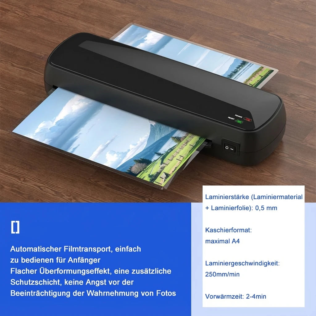 4-In-1 Laminator Machine, It Has Quick Warm-Up, Fast Laminating Documentation and Photos, Increases Their Long-Term Color Preservation