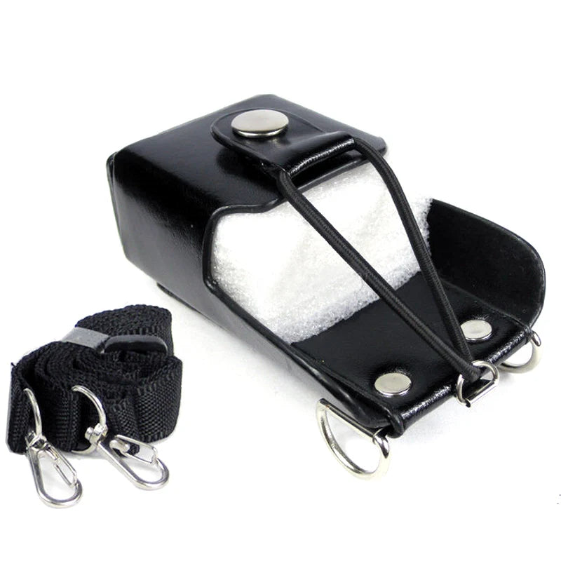 Black Hard Artificial Leather Case Holster Belt Clip for Motorola GP328 Plus GP328Plus GP388 GP344 GP638+ Radio Walkie Talkie