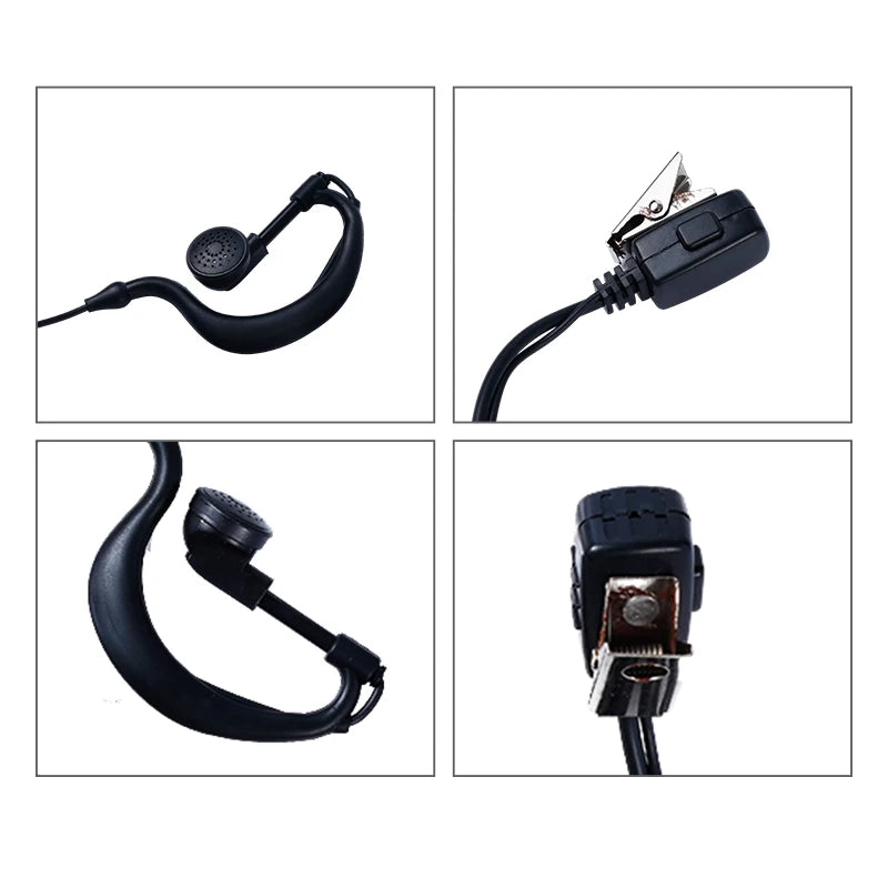 Ptt Mic Oortelefoon Headset Oortelefoon Microfoon Voor Midland GXT650 GXT550 G10 G9 G7 G5 G6 M24 M48 GXT1000 GXT1050 Radio