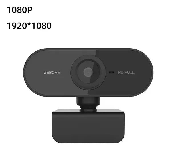USB Webcam with Microphone for Laptop Desktop, 360° Rotatable Plug-and-Play Camera for Video Calls & Conferences