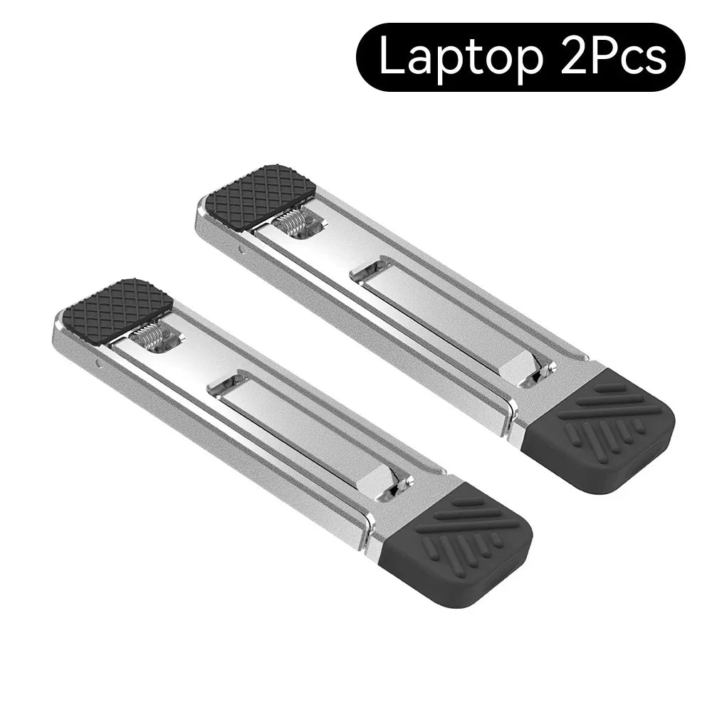 Laptop Holder for Macbook Air Pro Pad Phone 2Pcs Riser Feet Nonslip Desktop Kickstand Foldable Notebook Keyboard Stand
