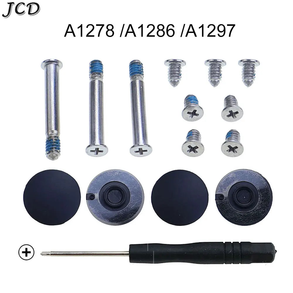 JCD 1Set Bottom Case Rubber Feet With Screws Screwdriver For Macbook Pro 13" 15" 17" A1278 A1286 A1297 2008 2009 2010 2011 2012