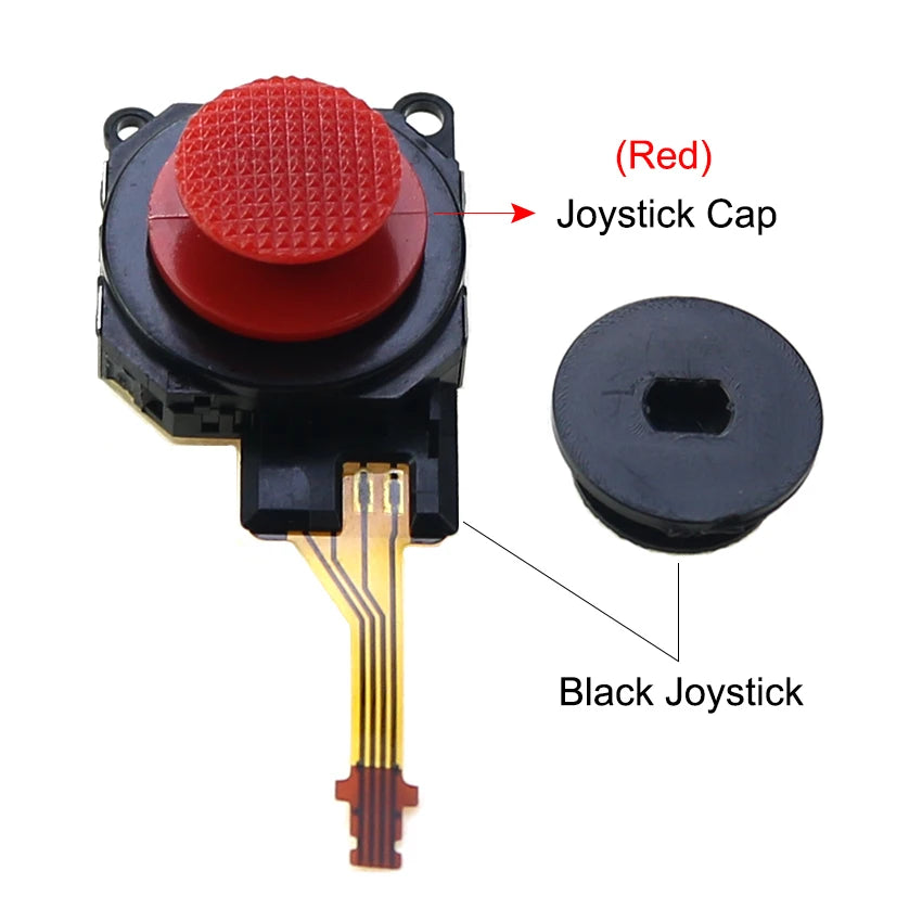 YuXi Black 3D Analog Joystick Button Sensor Module + Thumb Stick Caps For PSP 3000 PSP3000 Console