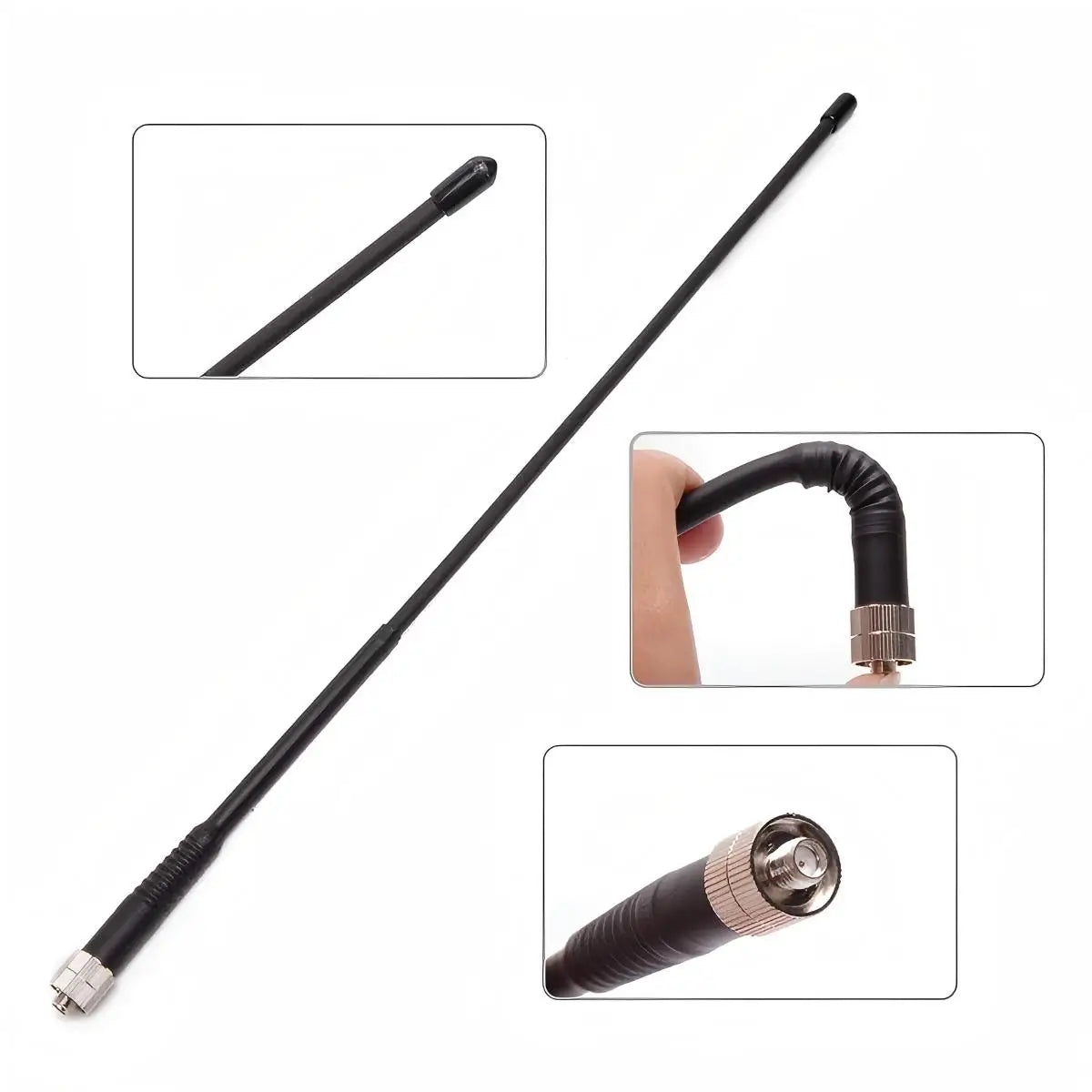 Abbree NA-777 Dual Band VHF UHF SMA-Female Walkie Talkie Antenna for Baofeng UV-5R UV-82 BF-888S Linton TYT Wouxun Two Way Radio
