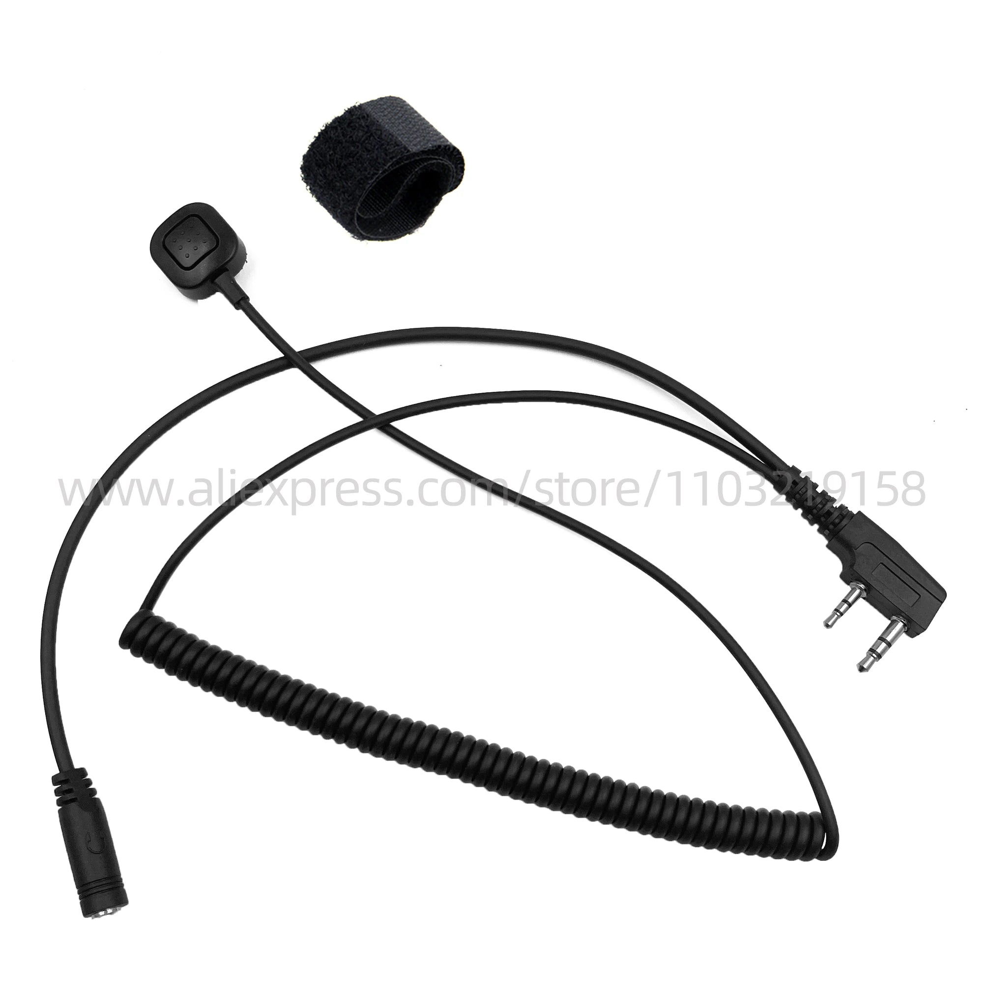 Walkie Talkie K1 2 Pin to 3.5mm with PTT  Audio Adapter Cable for Kenwood Baofeng UV-5R UV-82 BF-888S Tyt Quansheng UV-K5 UV-K6
