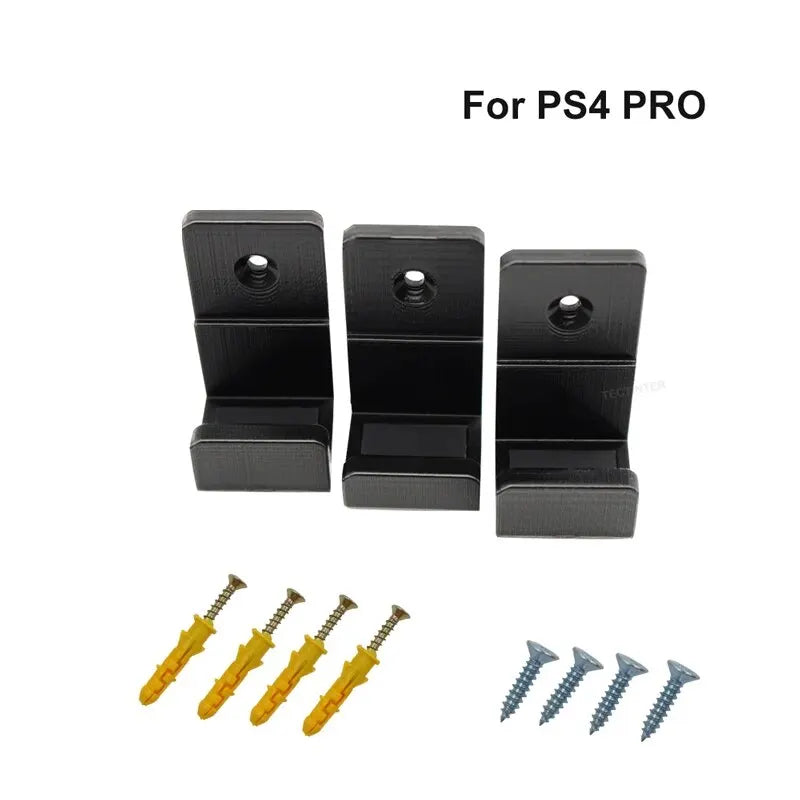 3PCS Wall Mount For PS4 Video Game Console Hanging Host Rack Hook Wall Bracket Holder Bracket For PS4 Pro/Slim Accessories