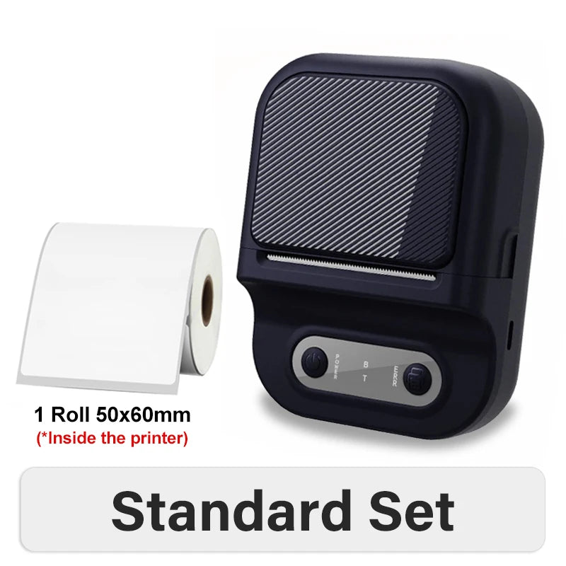 Support 12-57mm Width Mini Thermal Label Printer Self-adhesive Paper Portable Inkless Printer Bluetooth Sticker Tag Label Maker
