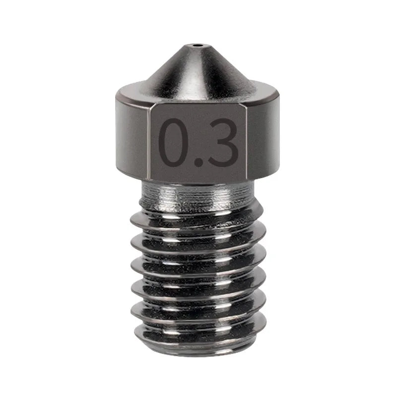 V6 Nozzle Hardened Steel 0.2/0.4/0.6/0.8/1mm 1.75mm Filament M6 3D Printer Nozzle For Ender 3 Hotend Titan Extruder Prusa I3 MK3