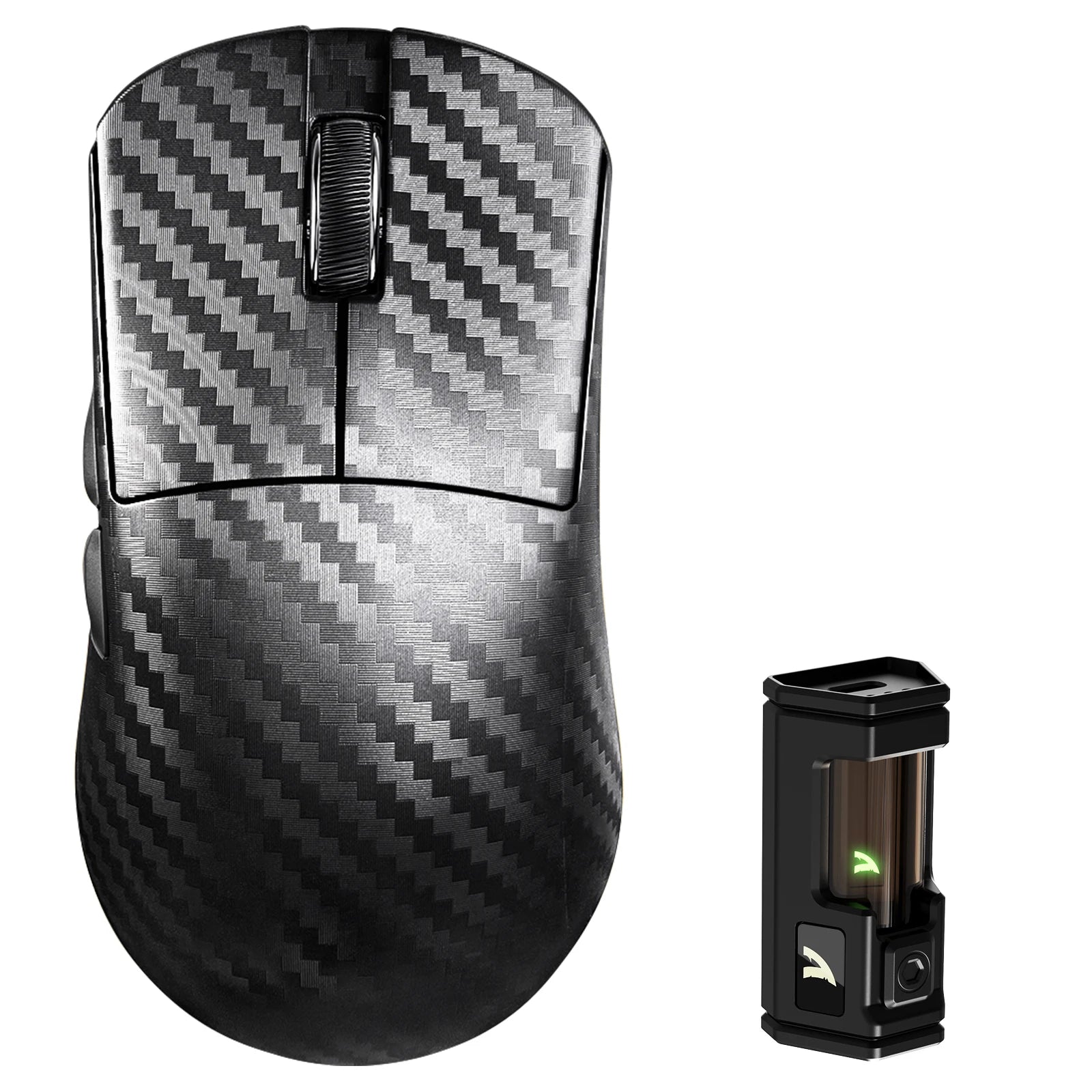 ATTACK SHARK R11 ULTRA Carbon Fiber Wireless Gaming Mouse, 8000Hz 49g 42000DPI, PAW3950MAX Nano-Metal Ice Coating BT/2.4G/USB-C