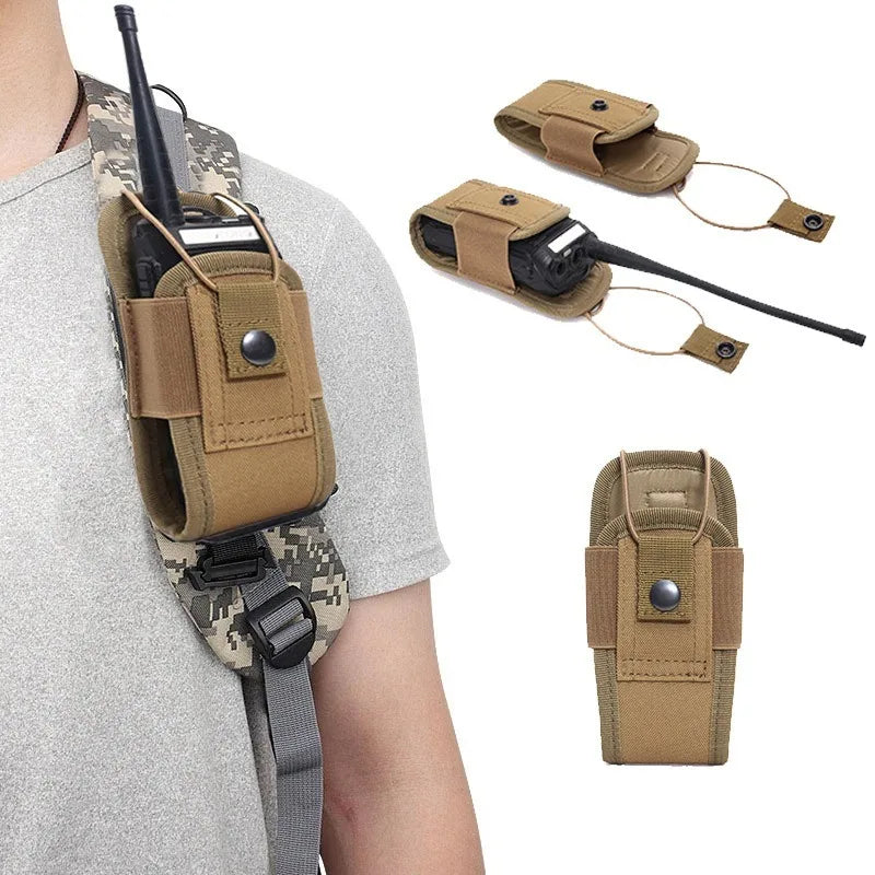 Portable Outdoor Hunting Sports Waist Bag Interphone Holster Tactical Walkie Talkie Carry Bag Radio Pouch Holder Pocket DJJPJ01
