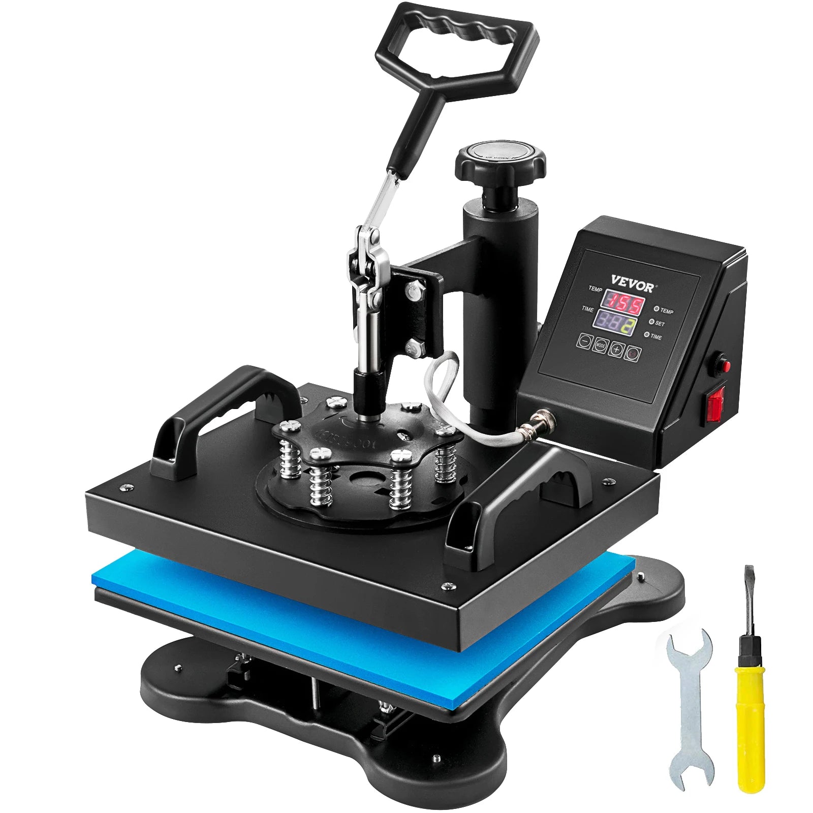 SucceBuy 12x10Inch Dual Digital Heat Press Machine 650W Swing Away 360 Degree Rotation Transfer Sublimation Printing for T-Shirt