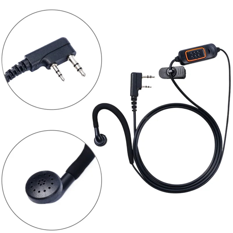 2Pin Baofeng 780 Headset Mic earphone For BaoFeng UV-5R UV-5RH UV-21 PRO Quansheng UV-K6 Walkie Talkie Two Way Radio Accessories