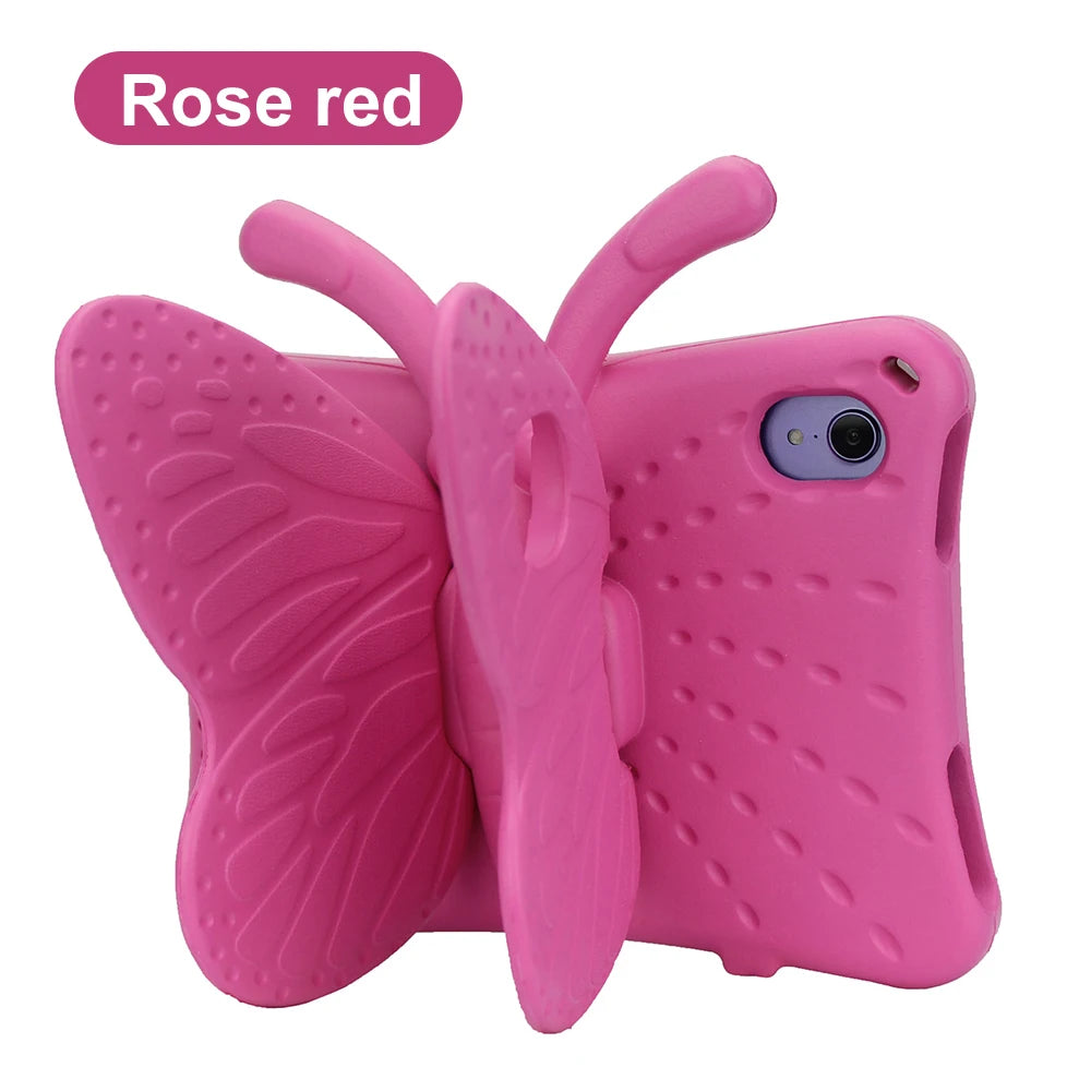 3D Butterfly Case For iPad 10.9 7th 8th 9th 10th 11" Air 5 4 3 2 1 Pro 10.5 9.7 Kids EVA Cover For iPad 2 3 4 Mini 7 6 5 4 3 2 1