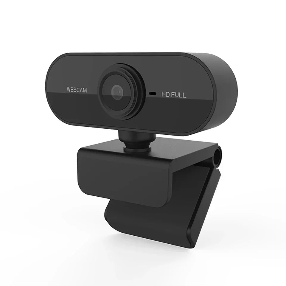USB Webcam with Microphone for Laptop Desktop, 360° Rotatable Plug-and-Play Camera for Video Calls & Conferences