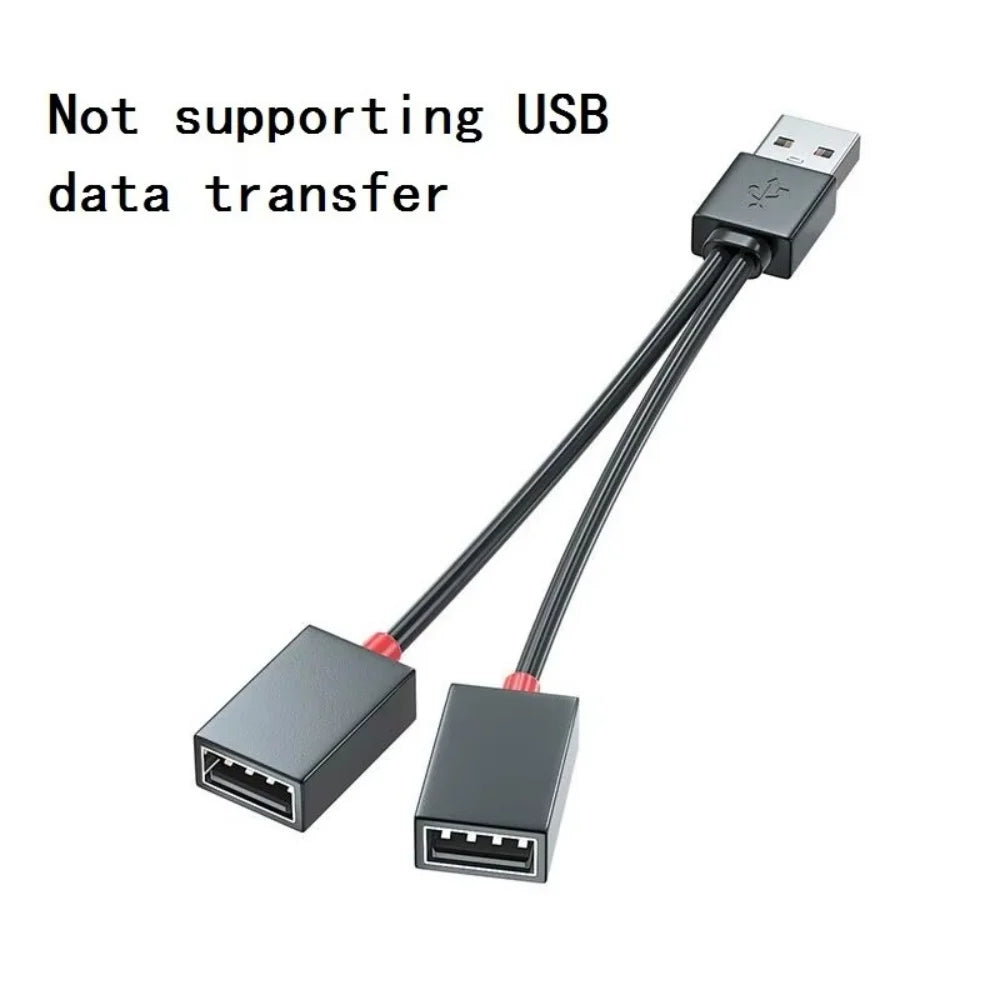 1 In 2 Out USB HUB Car Usb Splitter cable Multifunction Adapter Cord Charging Cable for iphone Xiaomi Huawei  smart phone