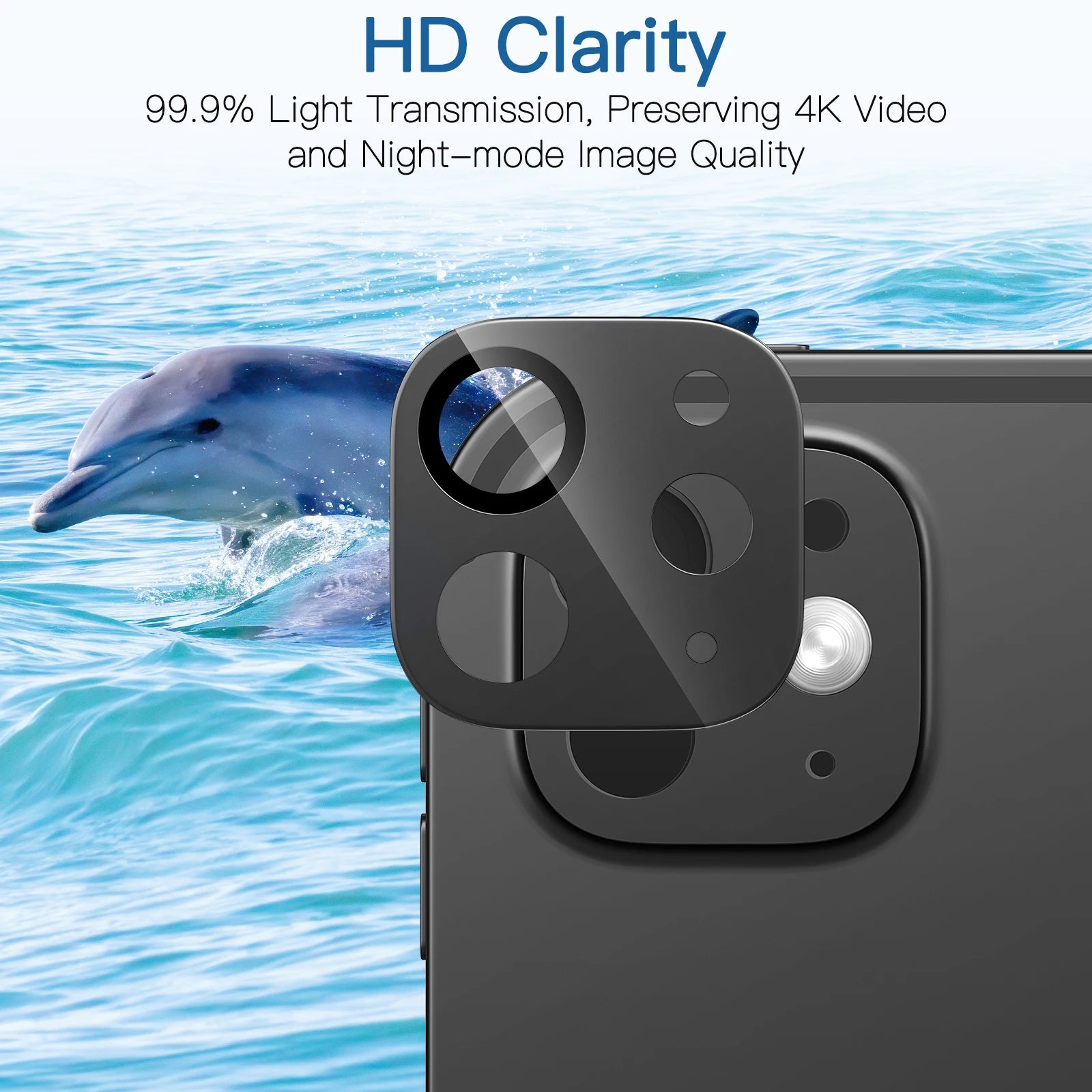 [2 Pack] Camera Lens Protector for iPad Pro 11"/12.9"(2018/2020/2021/2022),Pro 11"/13" 2024 9H Tempered Glass,Anti-Scratch,
