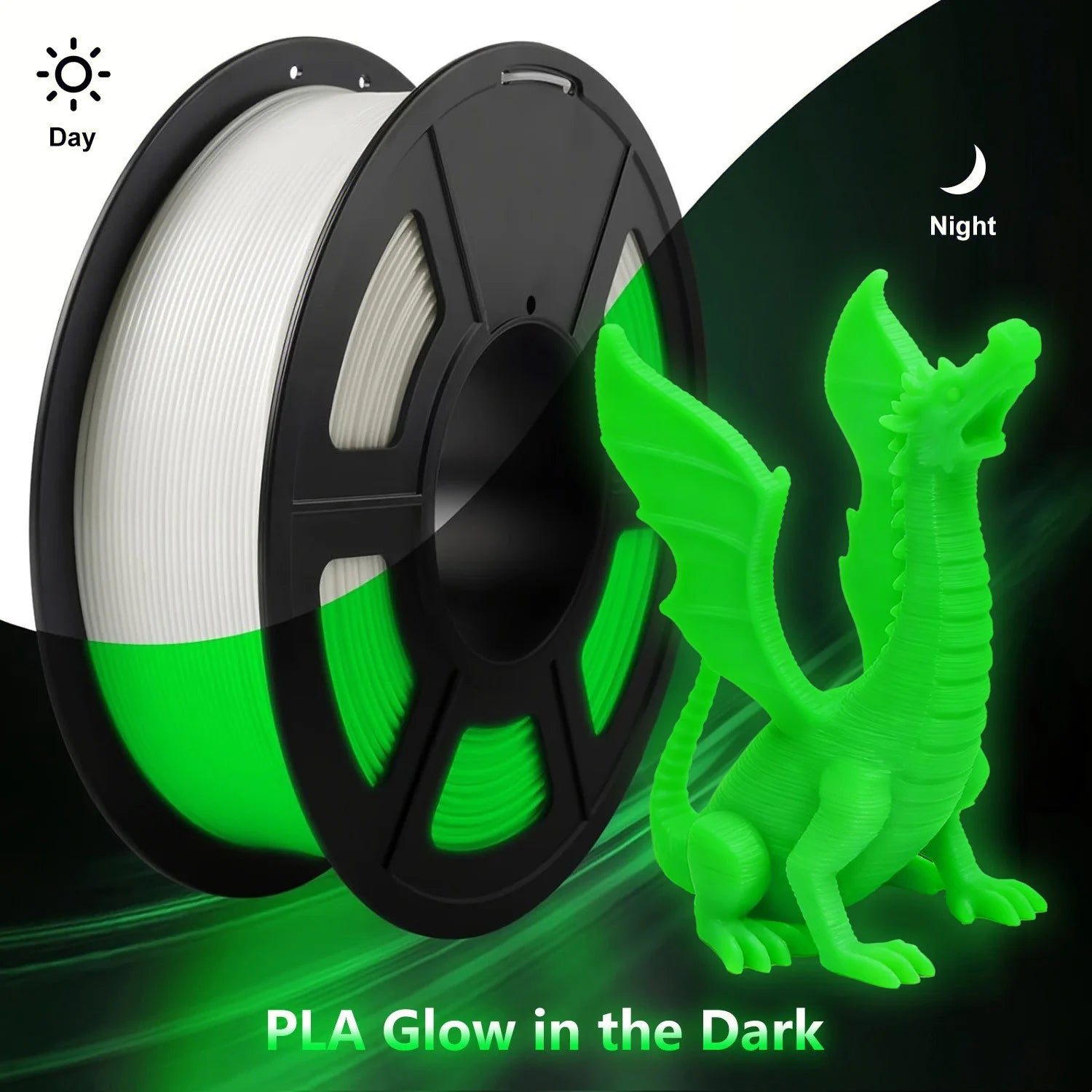 200G Luminous PLA Filament 1.75mm Glow In The Dark Plastic PLA 1.75mm 3D Printing Materials Fast Shipping