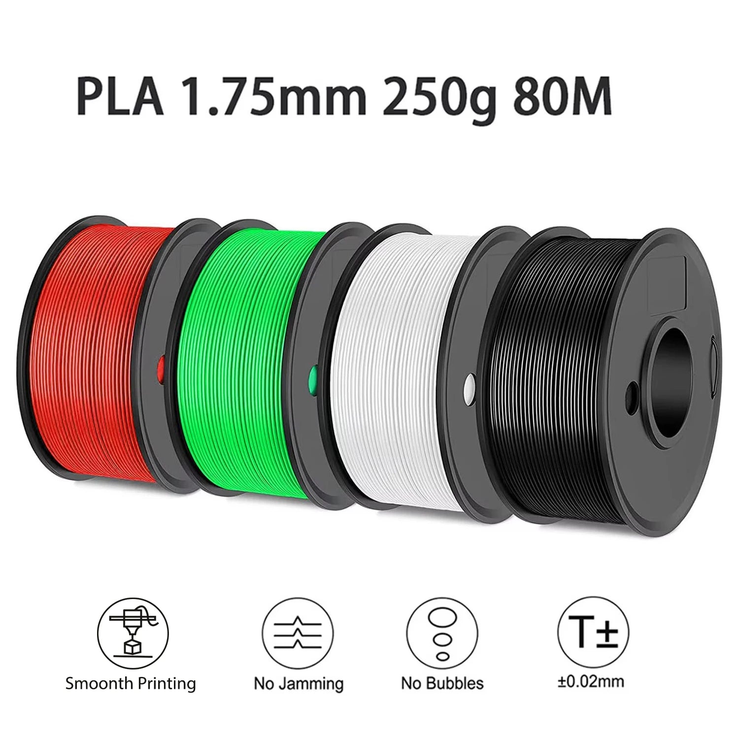 3D Printing Filament PLA 250g Length 80M Diameter 1.75mm FDM Printer Material