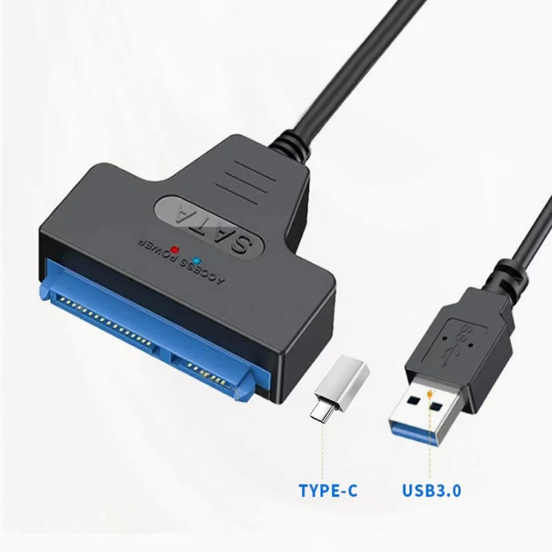 SATA to USB 3.0 Adapter Cable for 2.5 inch Hard Drive HDD/SSD Data Transfer,2in1 Sata Cable  External Hard Drive Converter