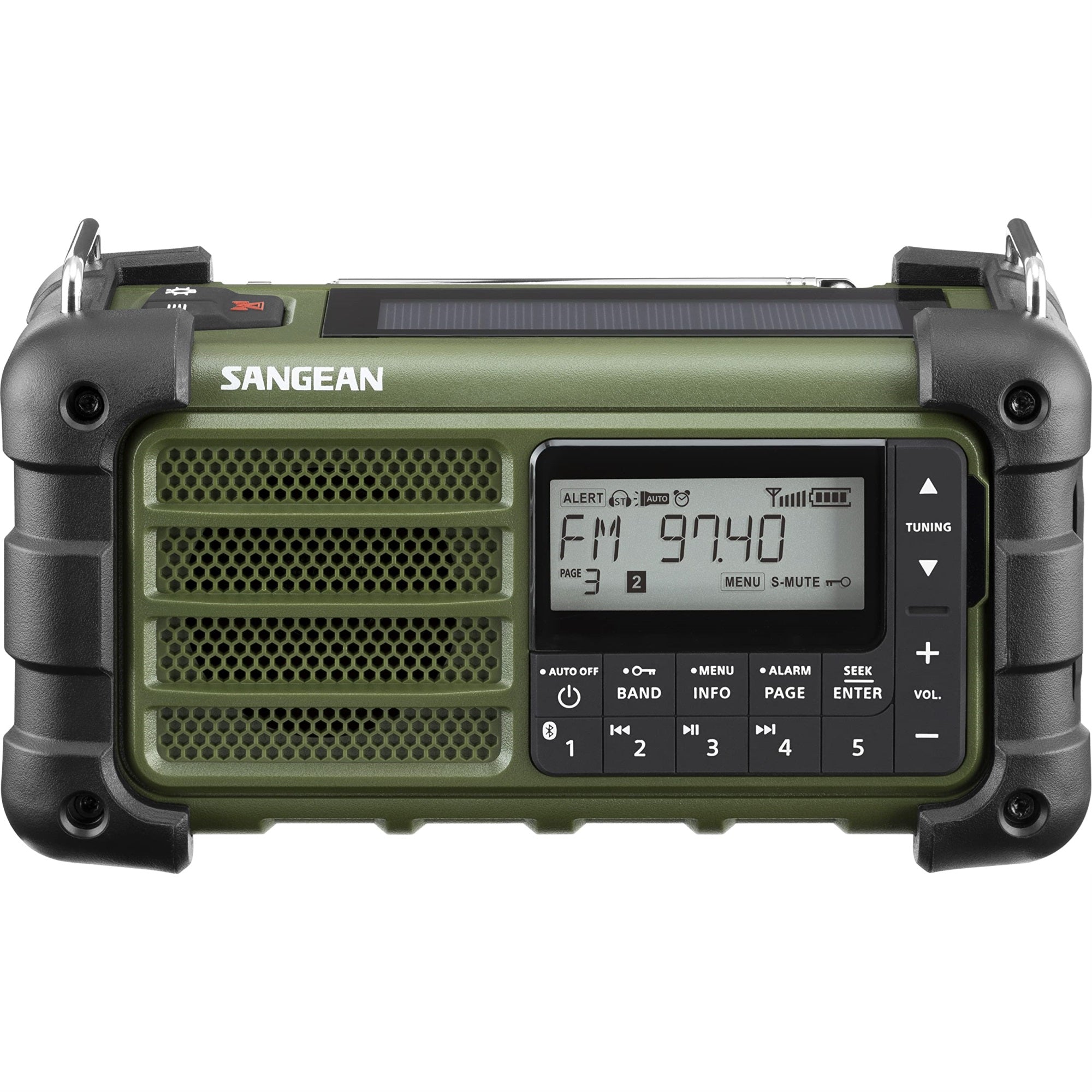 Sangean Mmr 99 Am/Fm Rbds/Bluetooth/Aux/Weather/Multi Powered Digital Tuning Emergency Radio, Forest Green