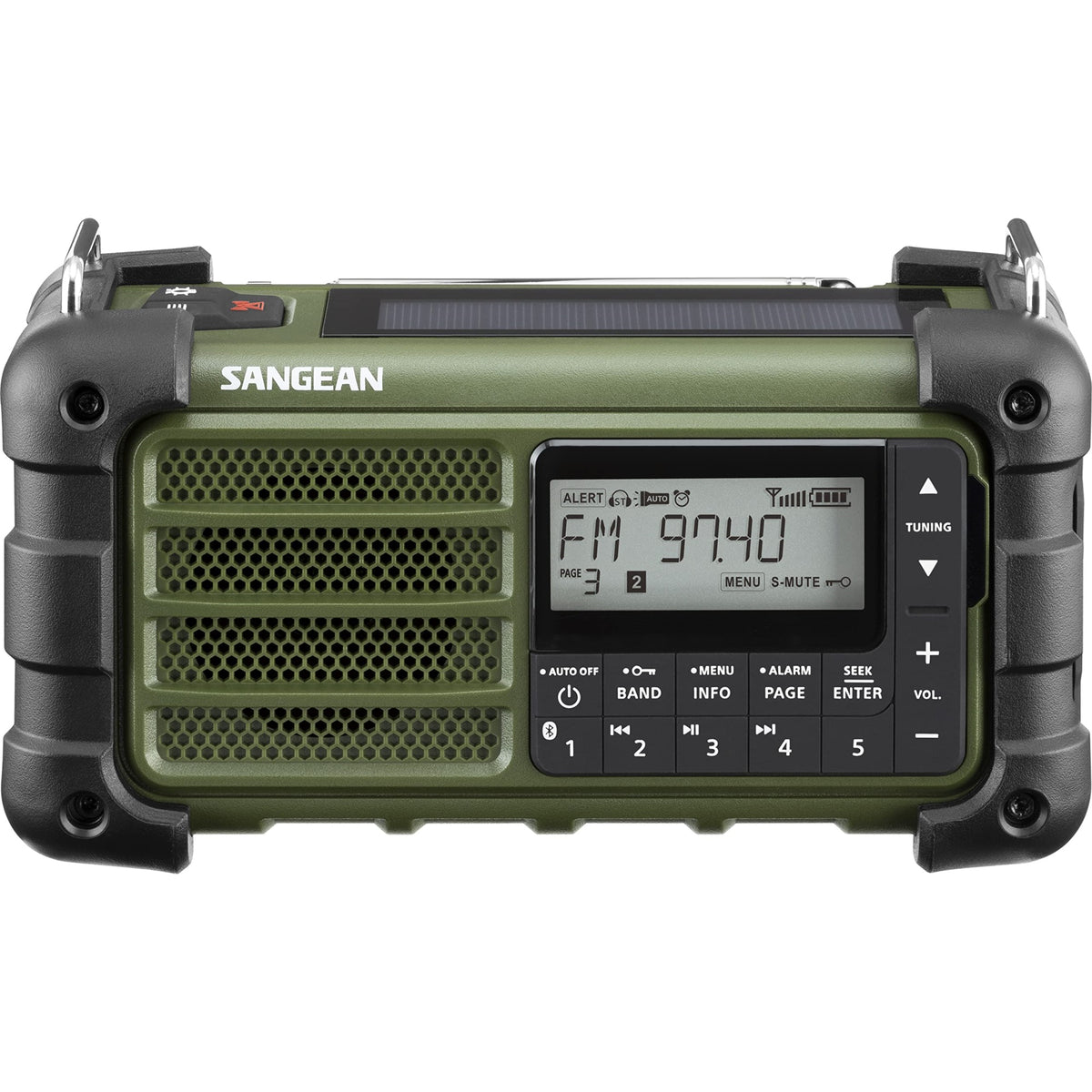 Sangean Mmr 99 Am/Fm Rbds/Bluetooth/Aux/Weather/Multi Powered Digital Tuning Emergency Radio, Forest Green
