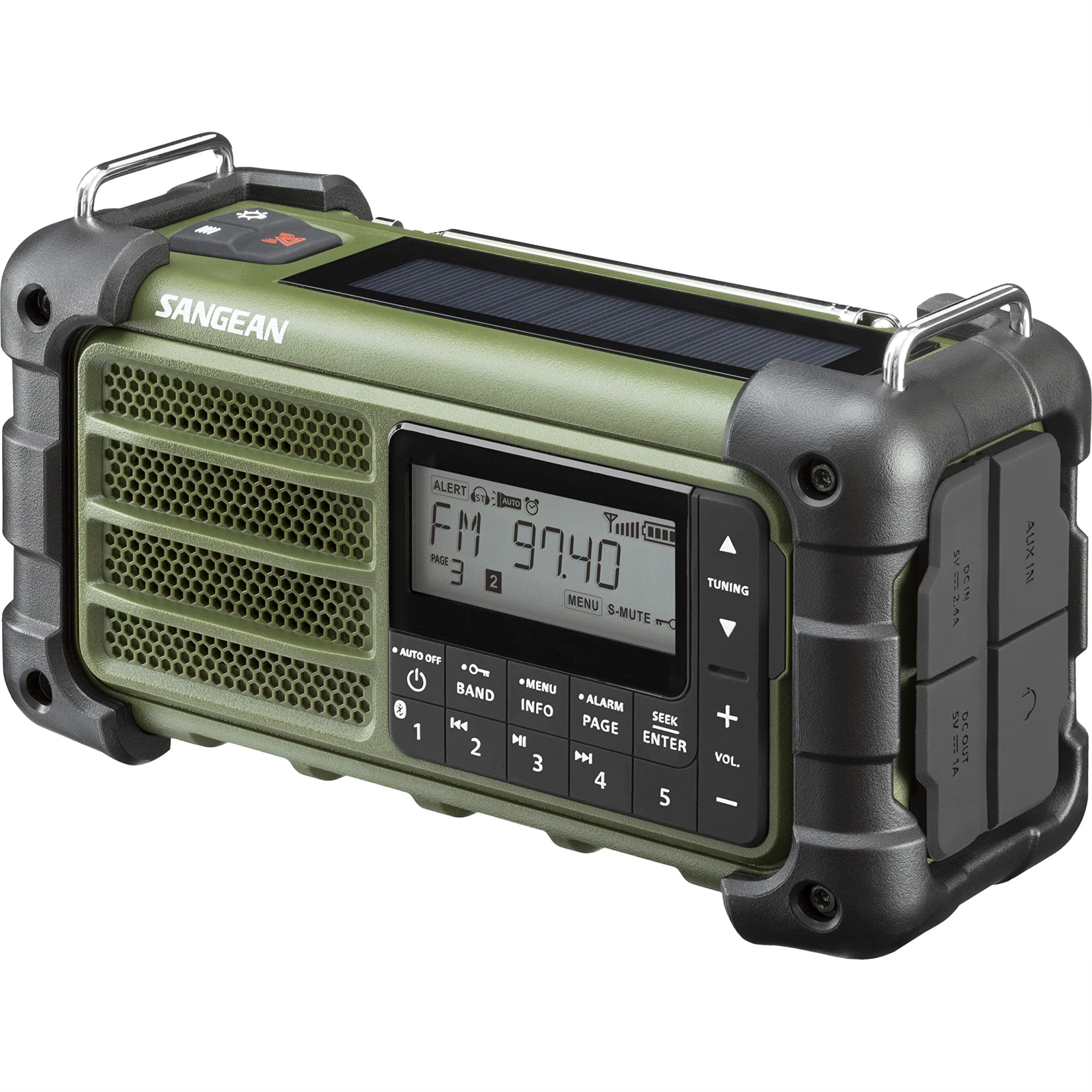 Sangean Mmr 99 Am/Fm Rbds/Bluetooth/Aux/Weather/Multi Powered Digital Tuning Emergency Radio, Forest Green