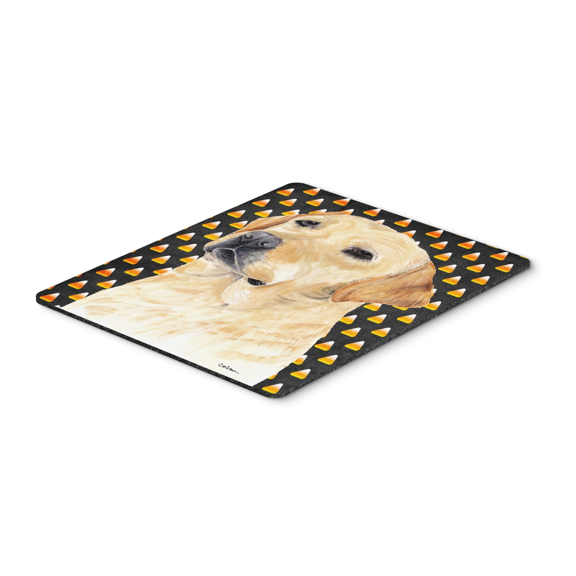 Carolines Treasures Labrador Yellow Candy Corn Halloween Portrait Mouse Pad/Hot Pad/Trivet (SC9198MP)