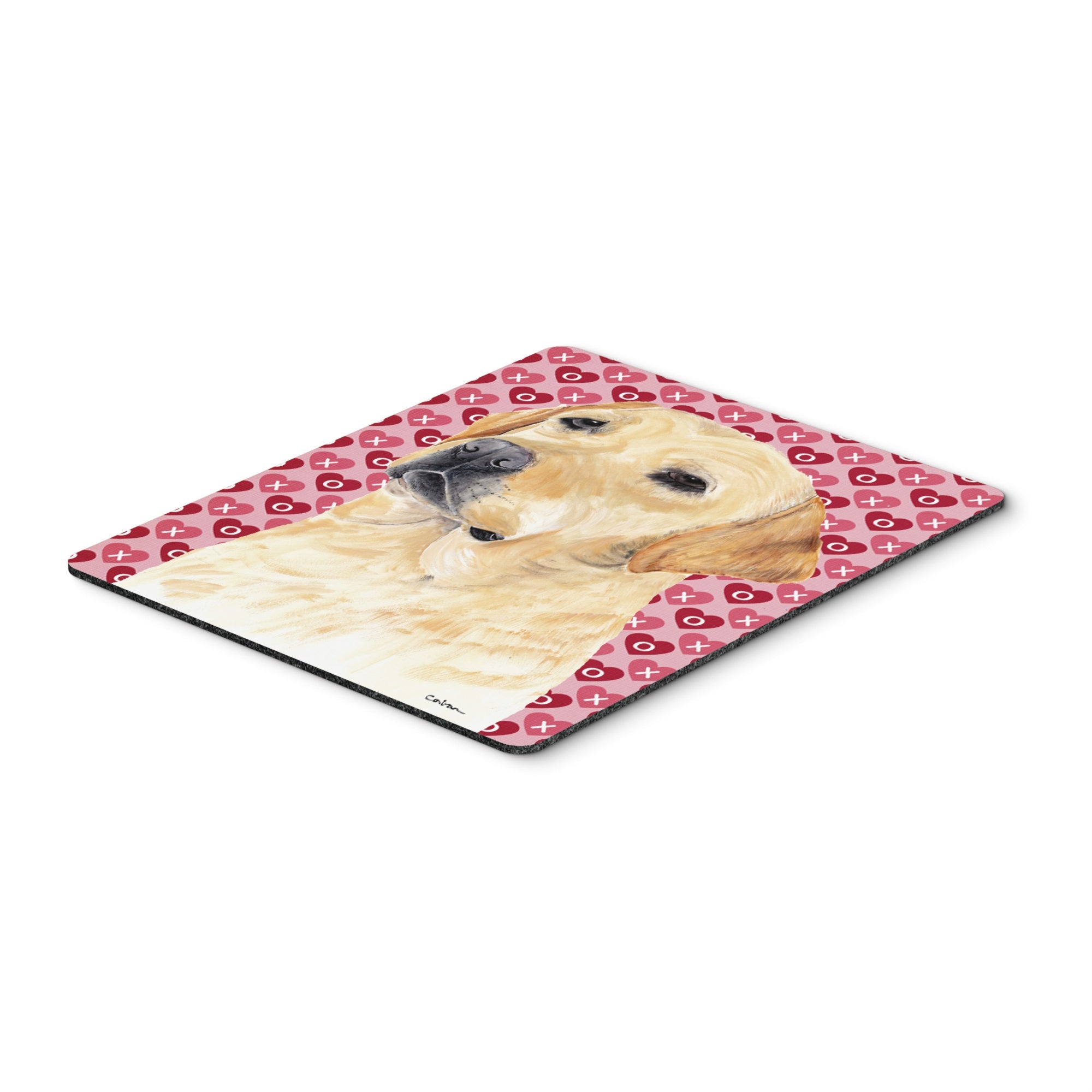 Carolines Treasures Labrador Yellow Hearts Love & Valentines Day Mouse Pad/Hot Pad/Trivet (SC9263MP)