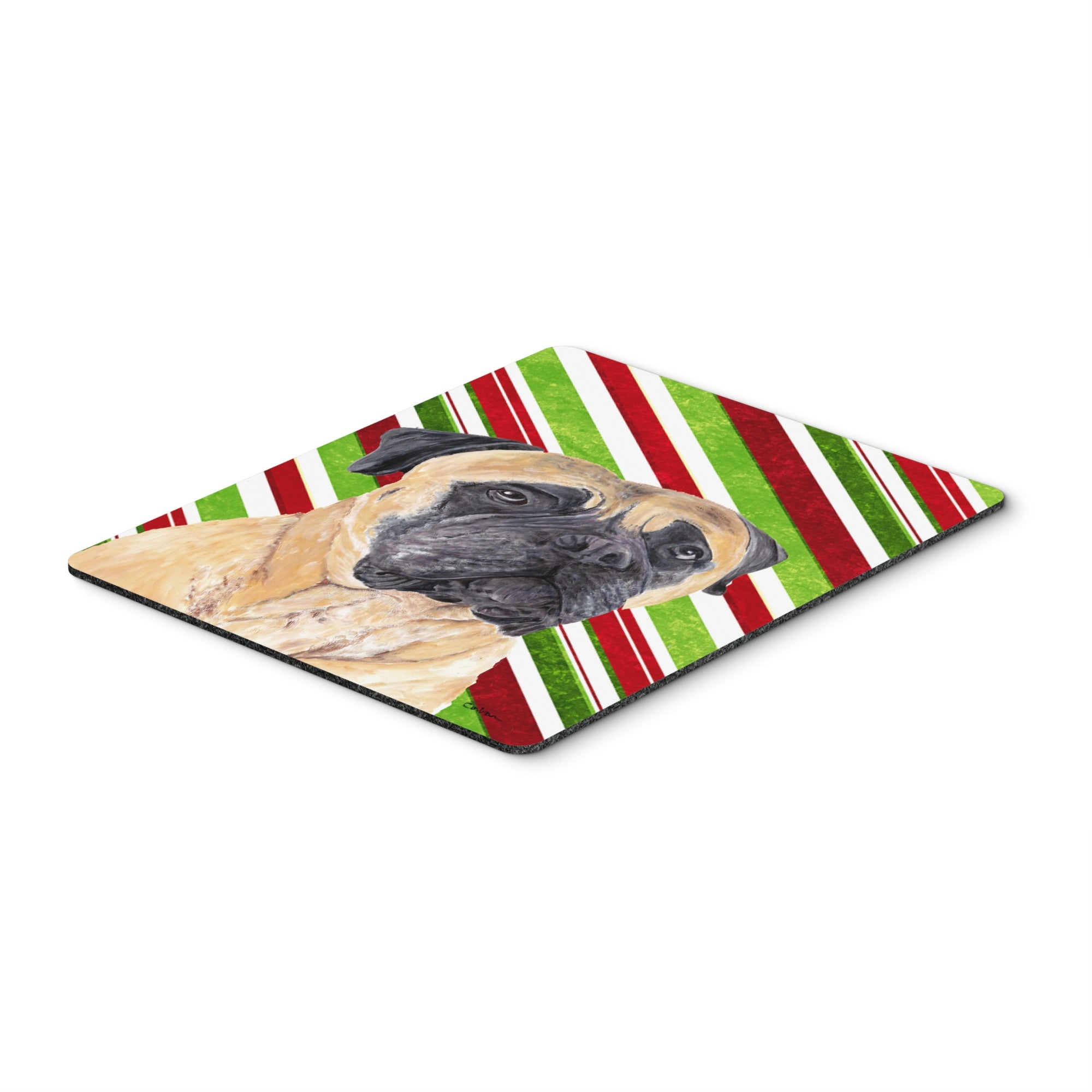 Carolines Treasures Mouse/Hot Pad/Trivet Mastiff Candy Cane Holiday Christmas (SC9345MP)