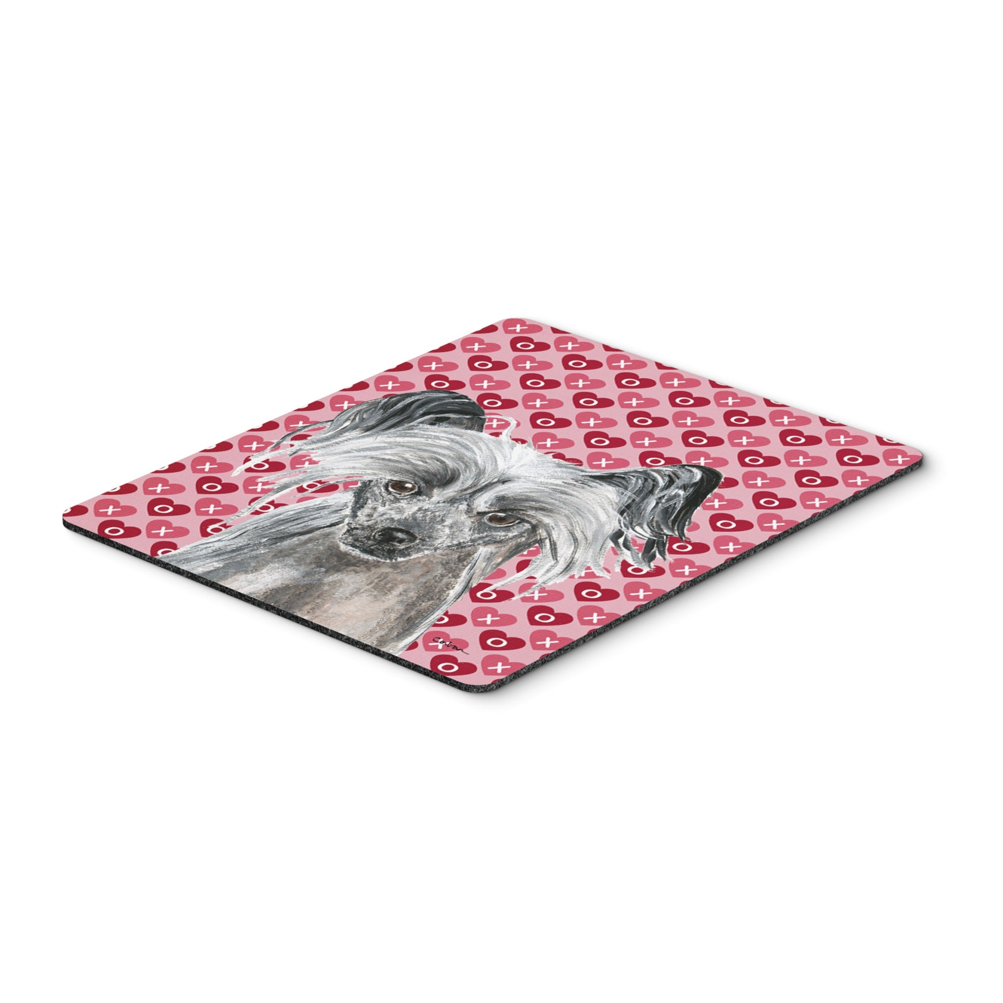 Carolines Treasures Chinese Crested Valentines Love Mouse Pad/Hot Pad/Trivet (SC9564MP)