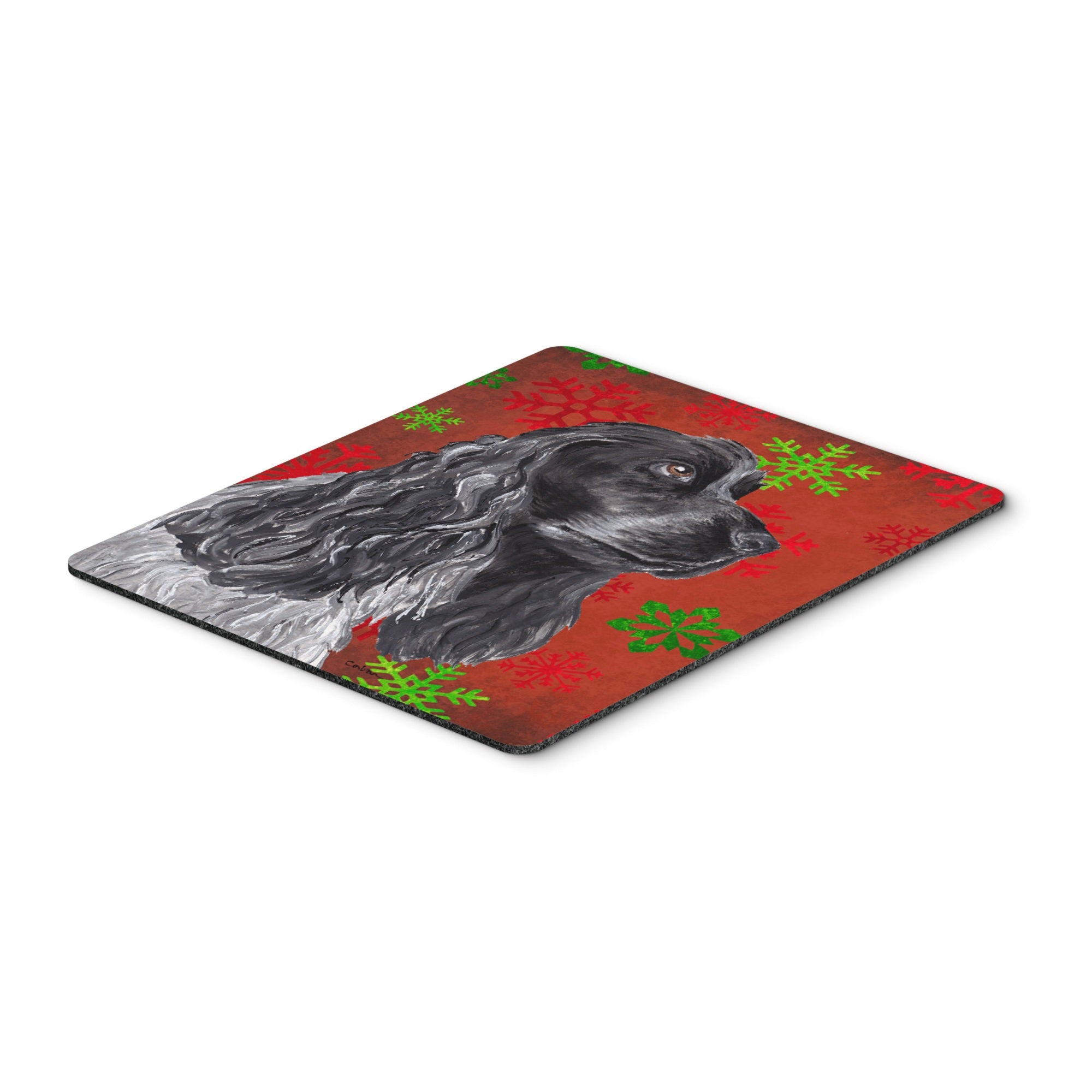 Carolines Treasures Cocker Spaniel Red Snowflake Christmas Mouse Pad/Hot Pad/Trivet (SC9582MP)