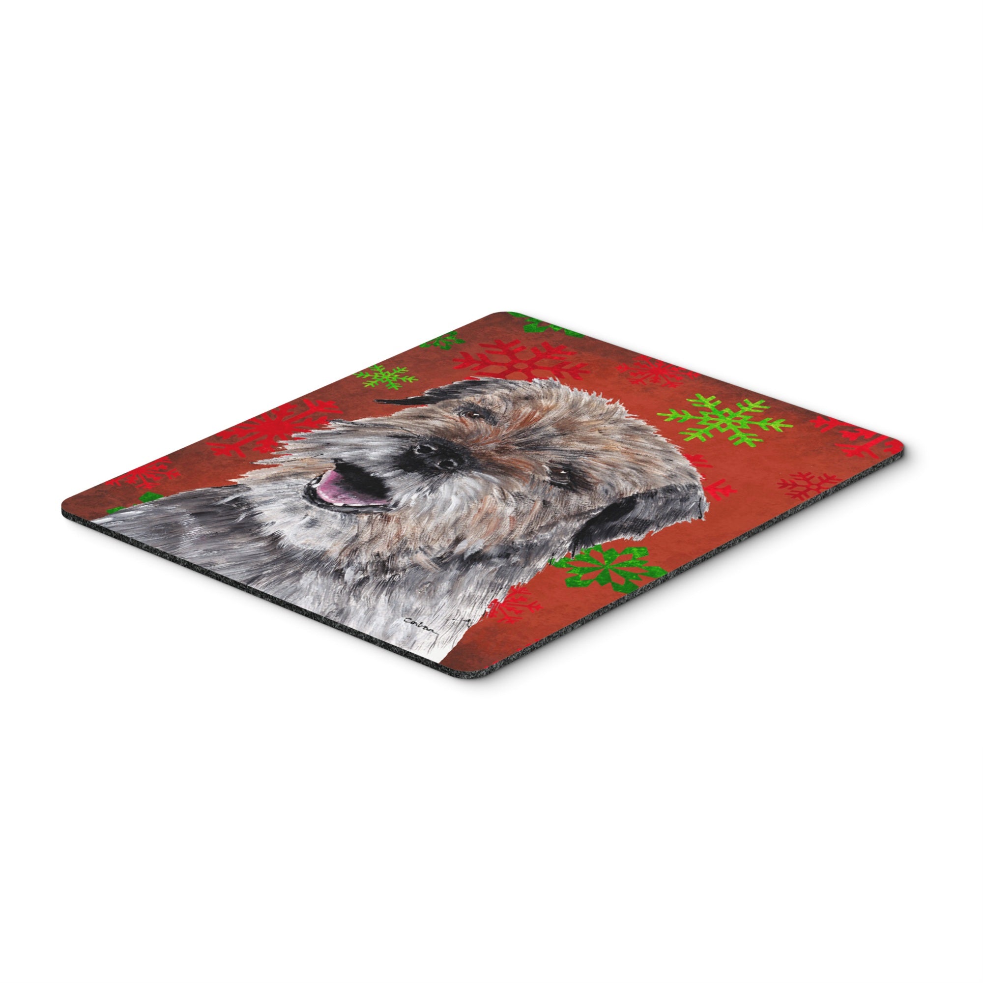 Carolines Treasures Border Terrier Red Snowflake Christmas Mouse Pad/Hot Pad/Trivet (SC9585MP)
