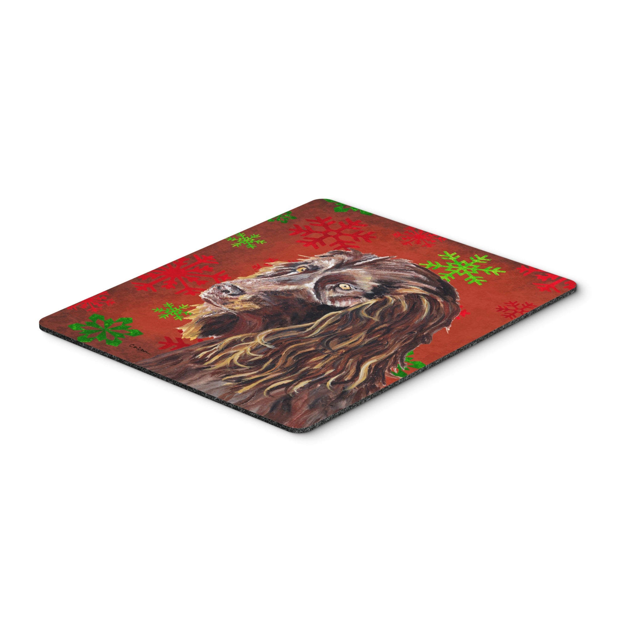 Carolines Treasures Boykin Spaniel Red Snowflake Christmas Mouse Pad/Hot Pad/Trivet (SC9588MP)