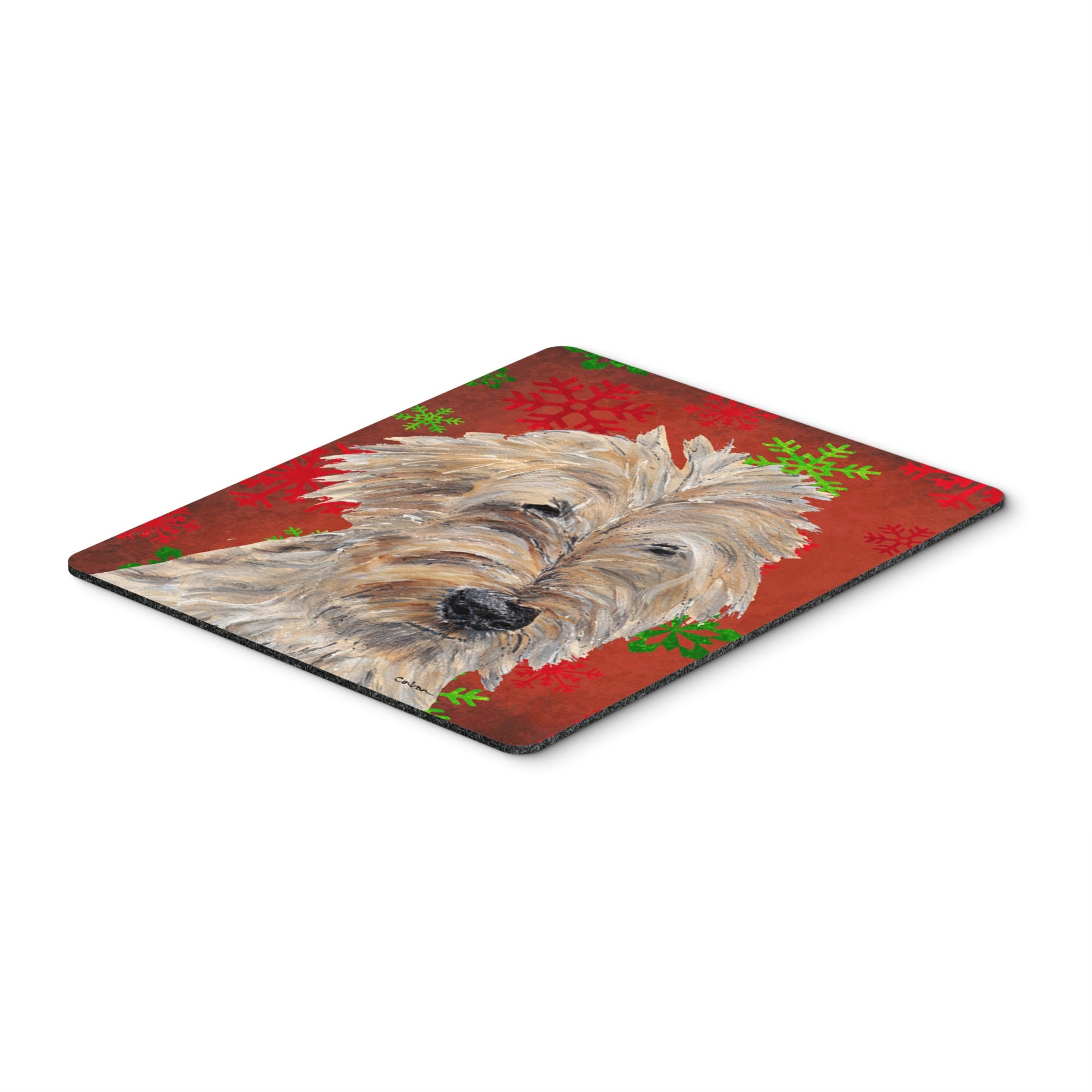 Carolines Treasures Goldendoodle Red Snowflake Christmas Mouse Pad/Hot Pad/Trivet (SC9591MP)