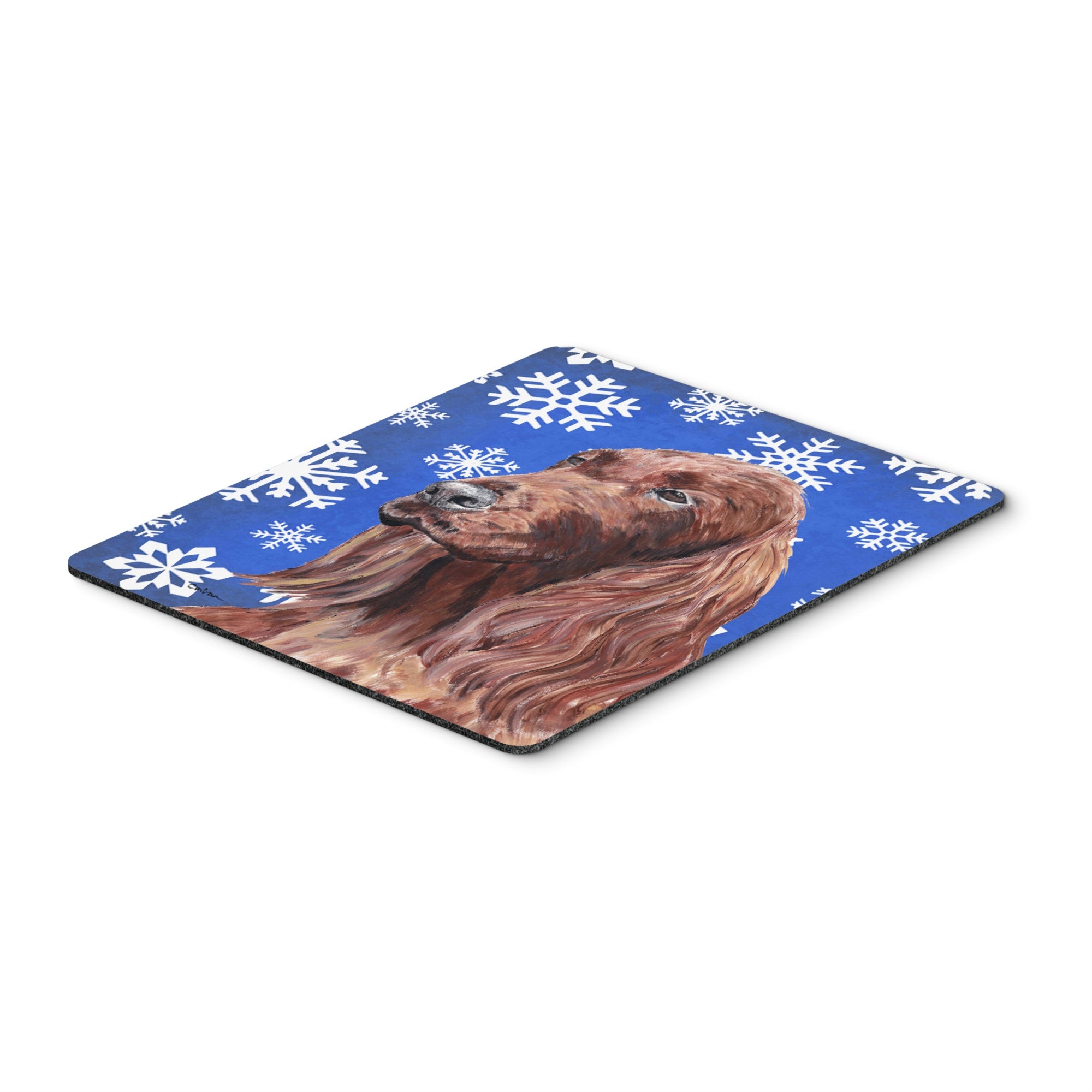 Carolines Treasures Irish Setter Blue Snowflake Winter Mouse Pad/Hot Pad/Trivet (SC9594MP)