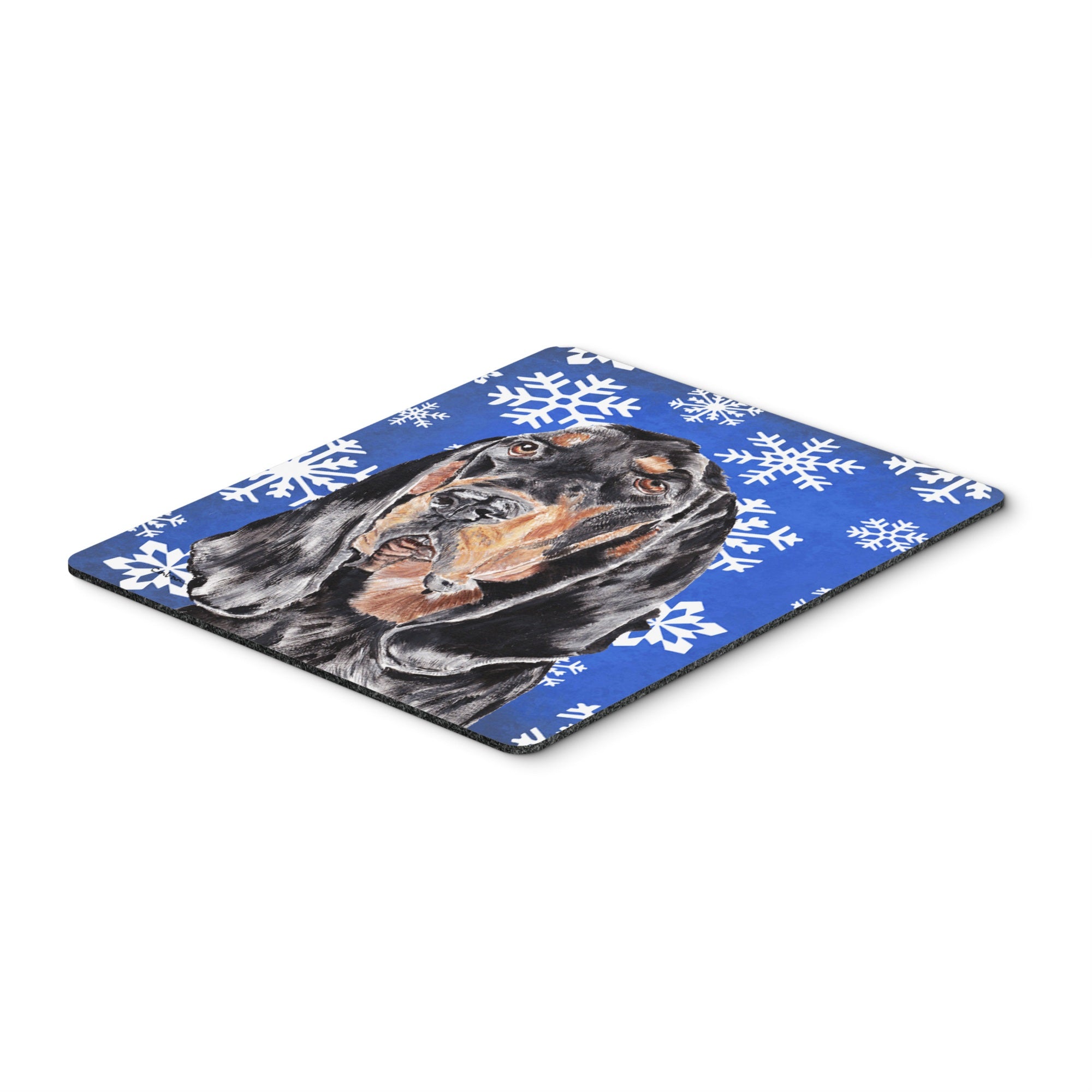 Carolines Treasures Coonhound Blue Snowflake Winter Mouse Pad/Hot Pad/Trivet (SC9595MP)