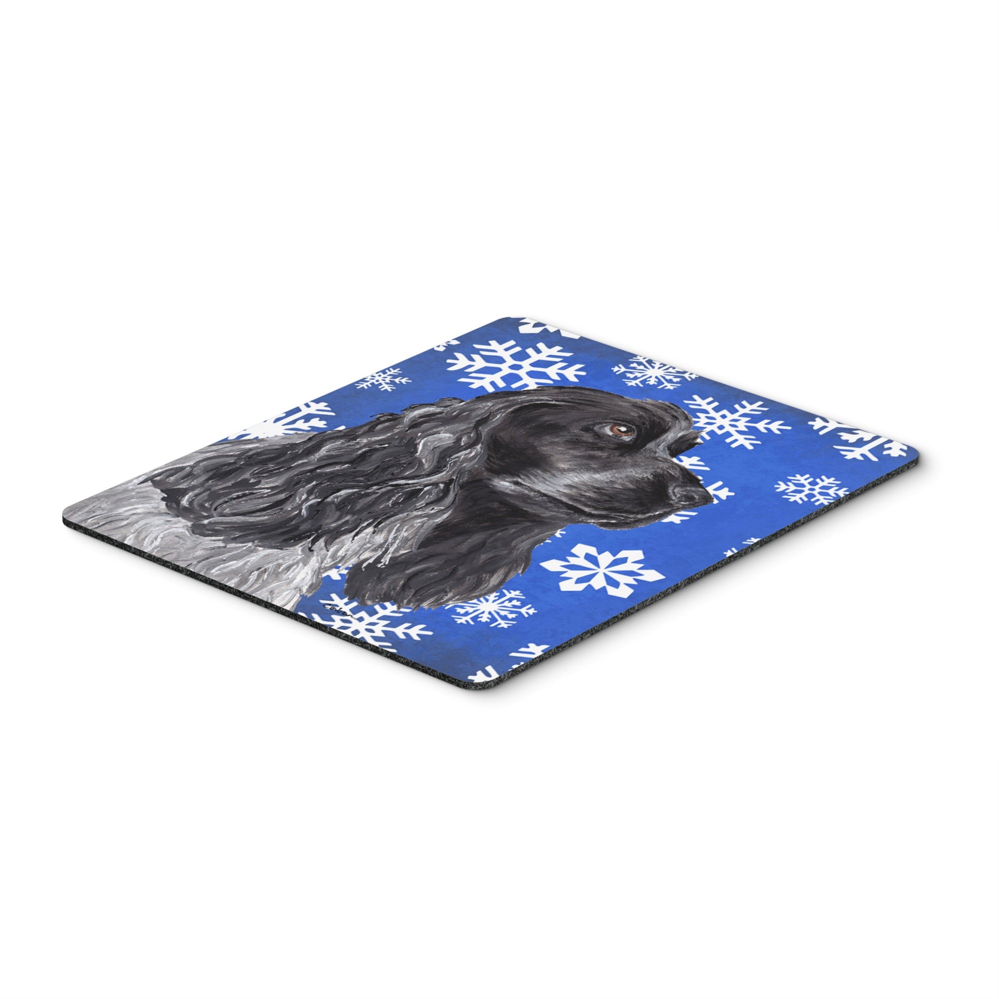 Carolines Treasures Cocker Spaniel Blue Snowflake Winter Mouse Pad/Hot Pad/Trivet (SC9596MP)