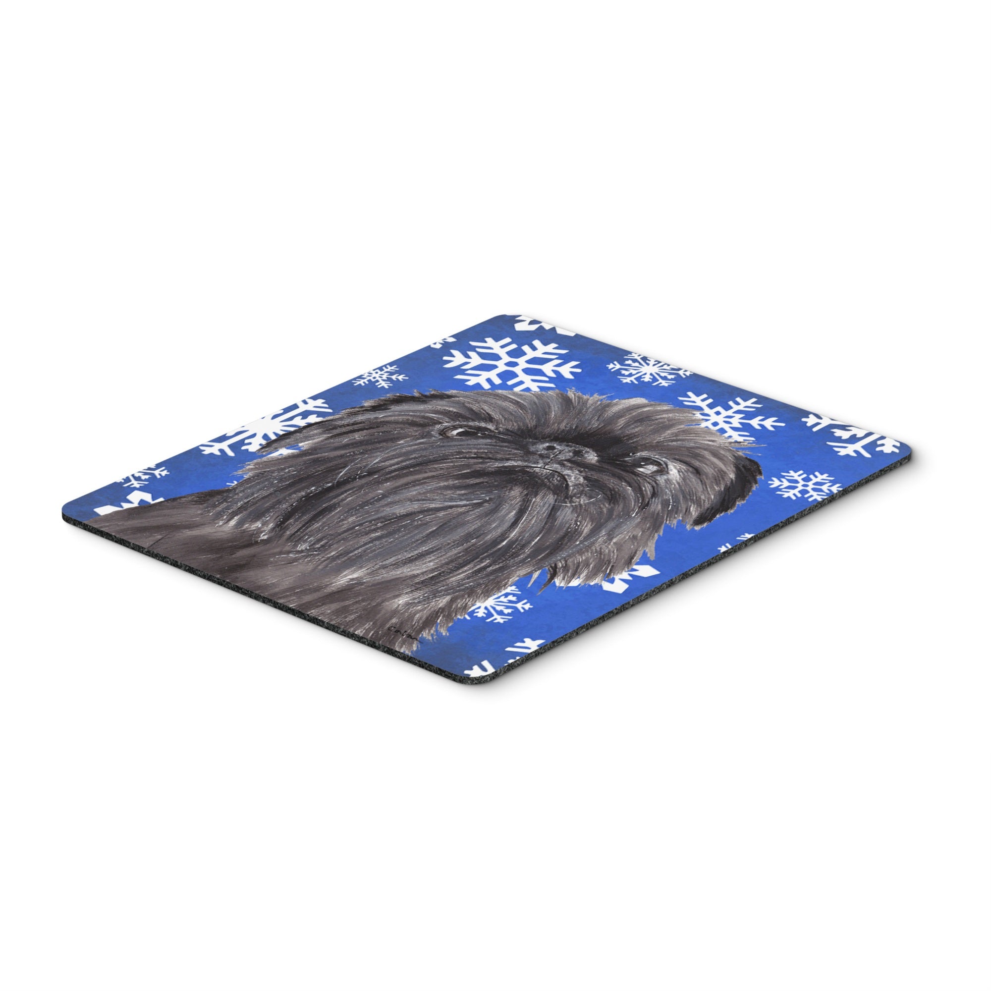 Carolines Treasures Brussels Griffon Blue Snowflake Winter Mouse Pad/Hot Pad/Trivet (SC9601MP)