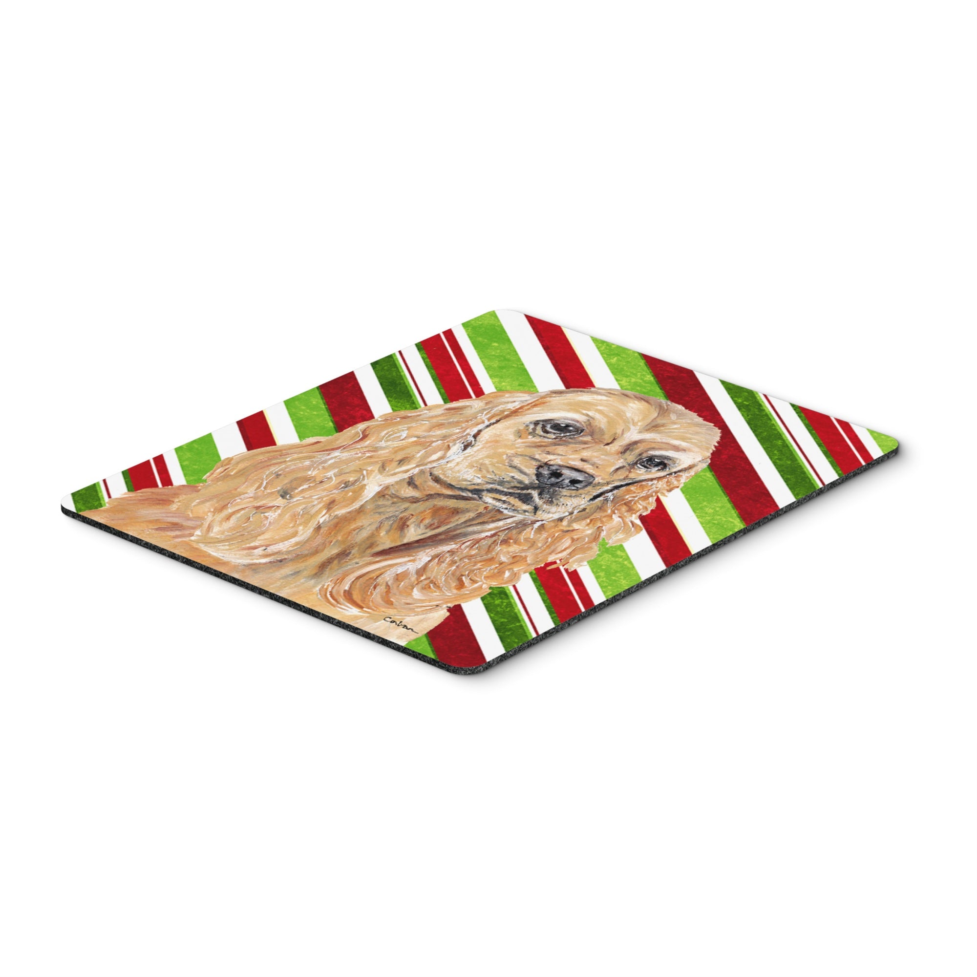 Carolines Treasures Cocker Spaniel Candy Cane Christmas Mouse Pad/Hot Pad/Trivet (SC9612MP)