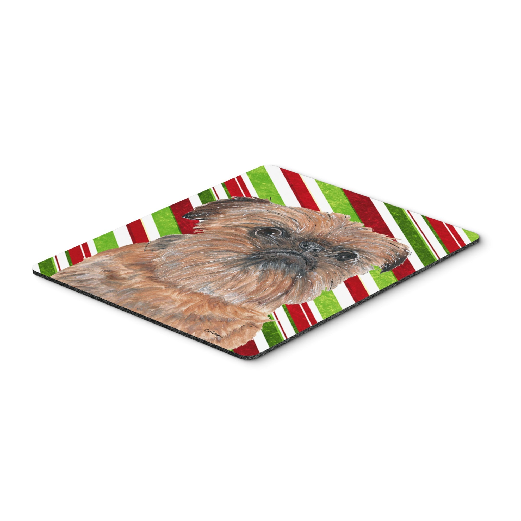 Carolines Treasures Brussels Griffon Candy Cane Christmas Mouse Pad/Hot Pad/Trivet (SC9614MP)